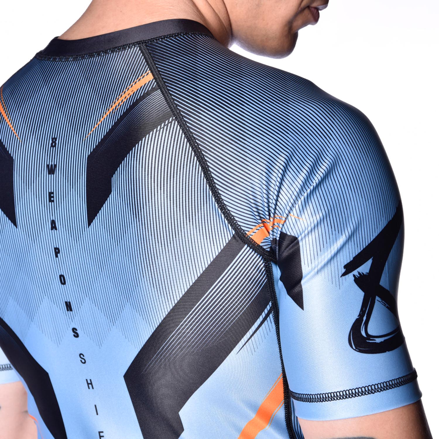 8 WEAPONS Rashguard, L/S, Shift, ice-grey-orange, XXL