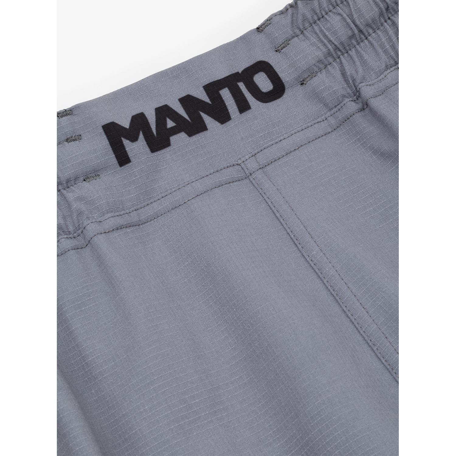 MANTO MMA Fight Shorts, Logo Dual, grey-black, XXL