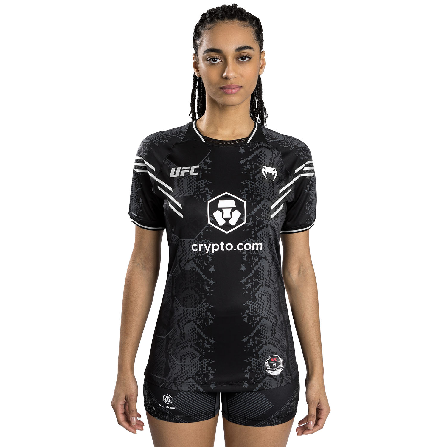 VENUM Dry Tech T-Shirt, Damen, UFC Fight Night, Adrenaline, schwarz, M