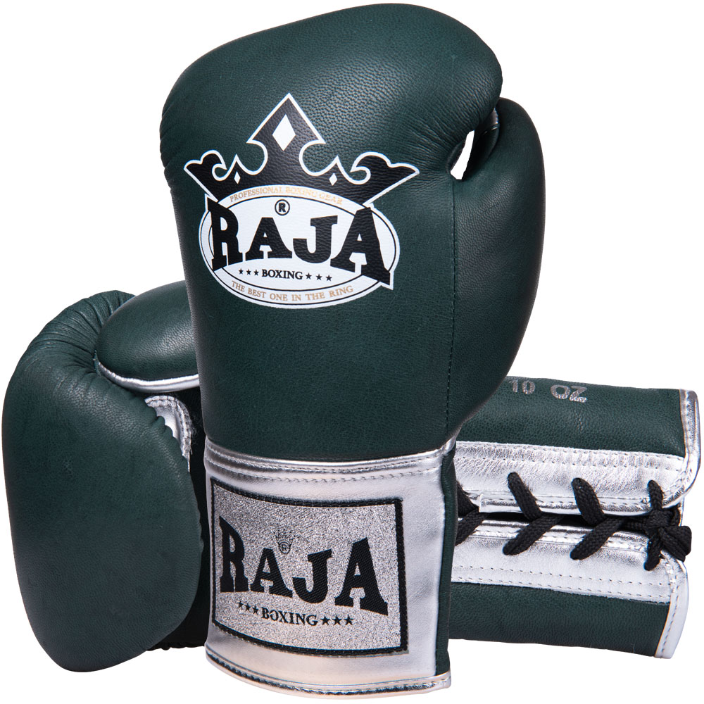 RAJA Wettkampf Boxhandschuhe, LPGL-1, grün-silber