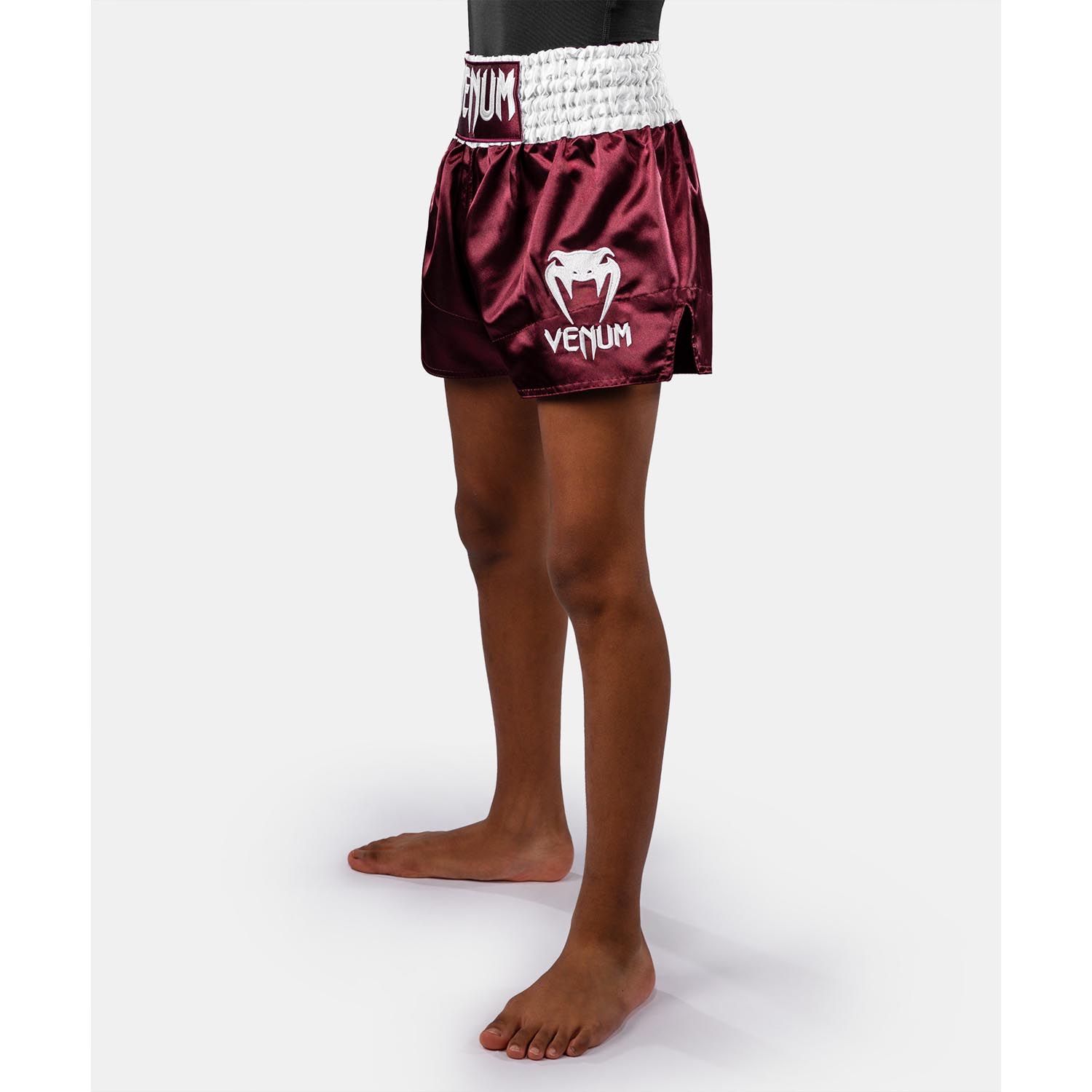 VENUM Muay Thai Shorts, Classic, wine red-white, S