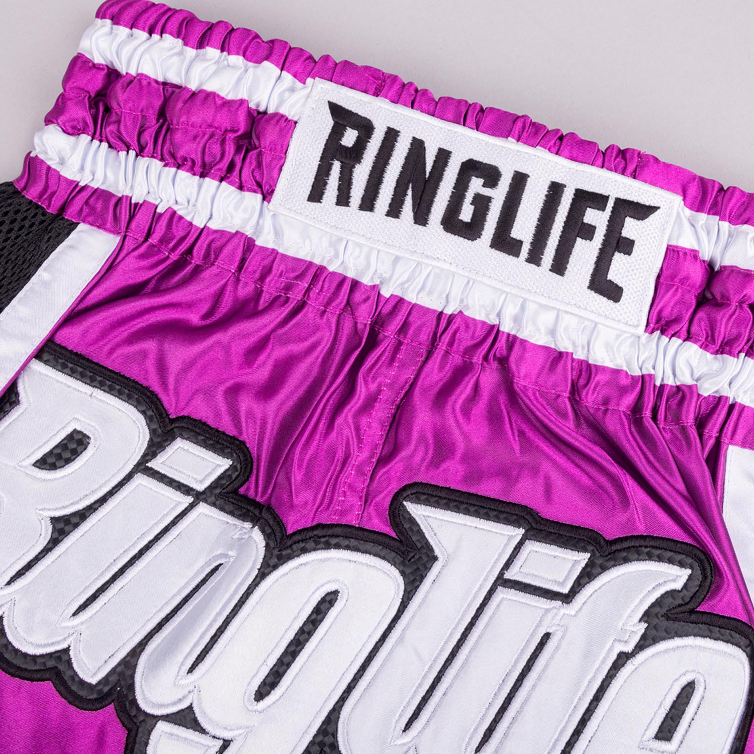 RINGLIFE Muay Thai Shorts, Represent, pink-black, XL