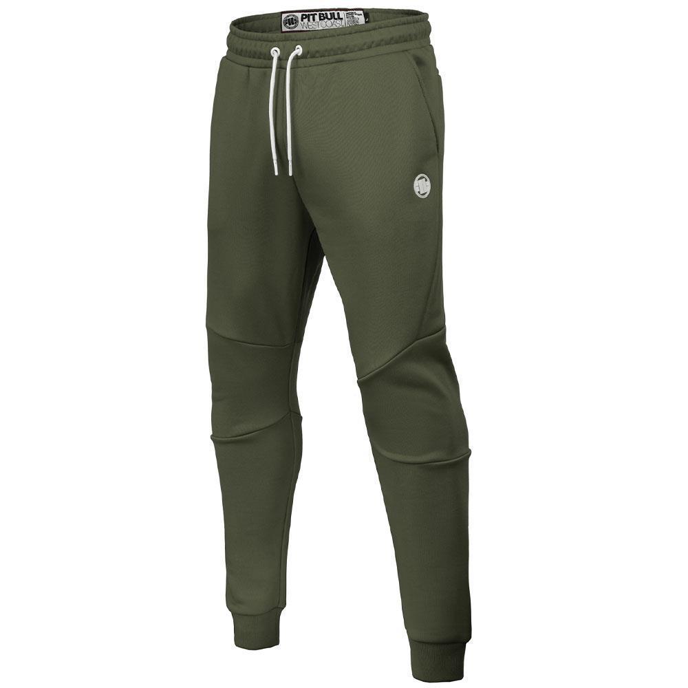 Pit Bull West Coast Jogginghosen, Old School small Logo, olive,  L