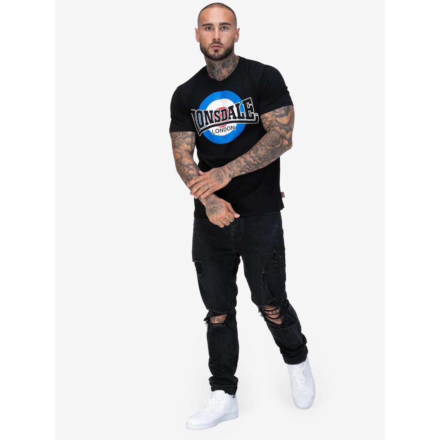 Lonsdale T-Shirt, Huyton, black, M