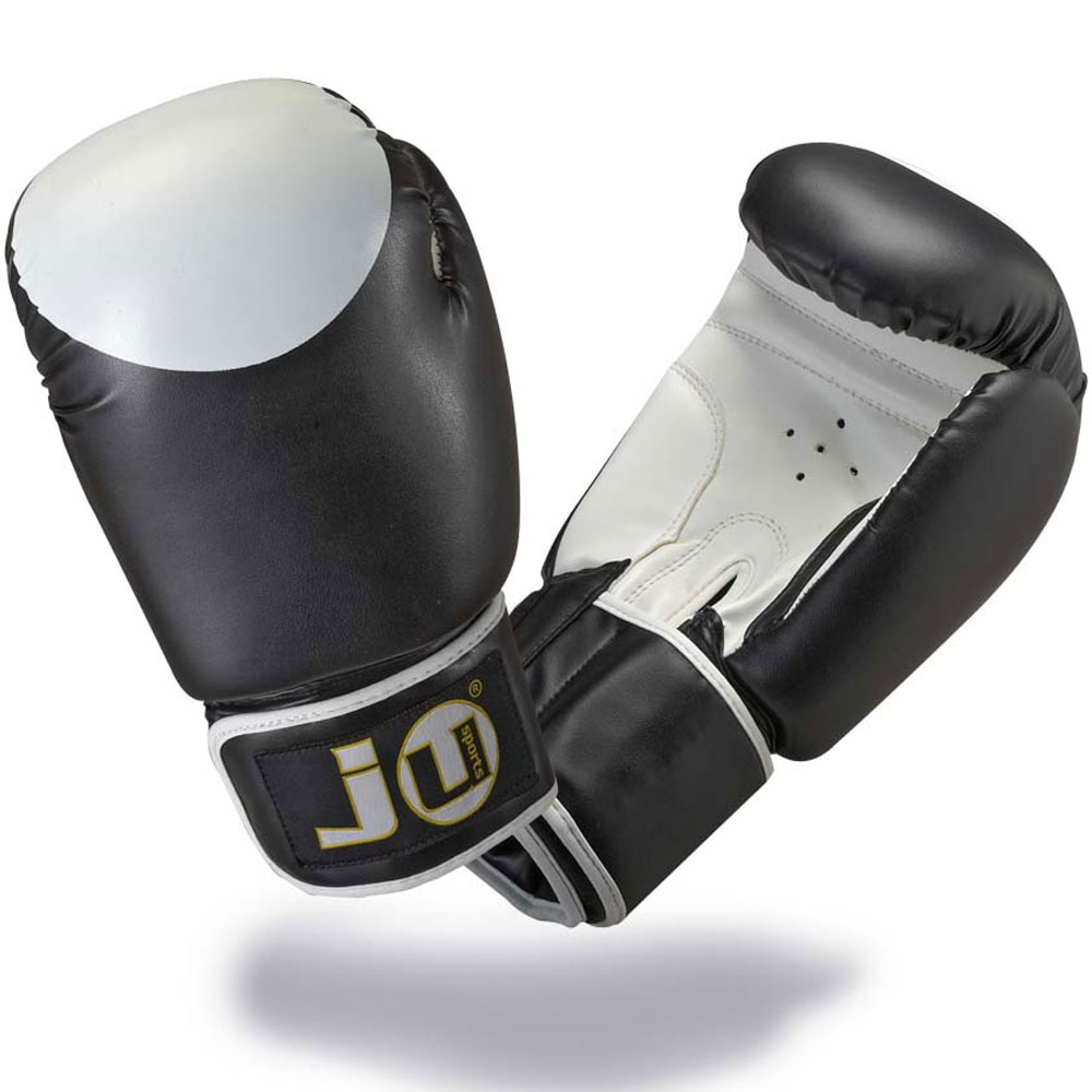 Ju-Sports Boxhandschuhe, Plus PU, schwarz, 10 Oz