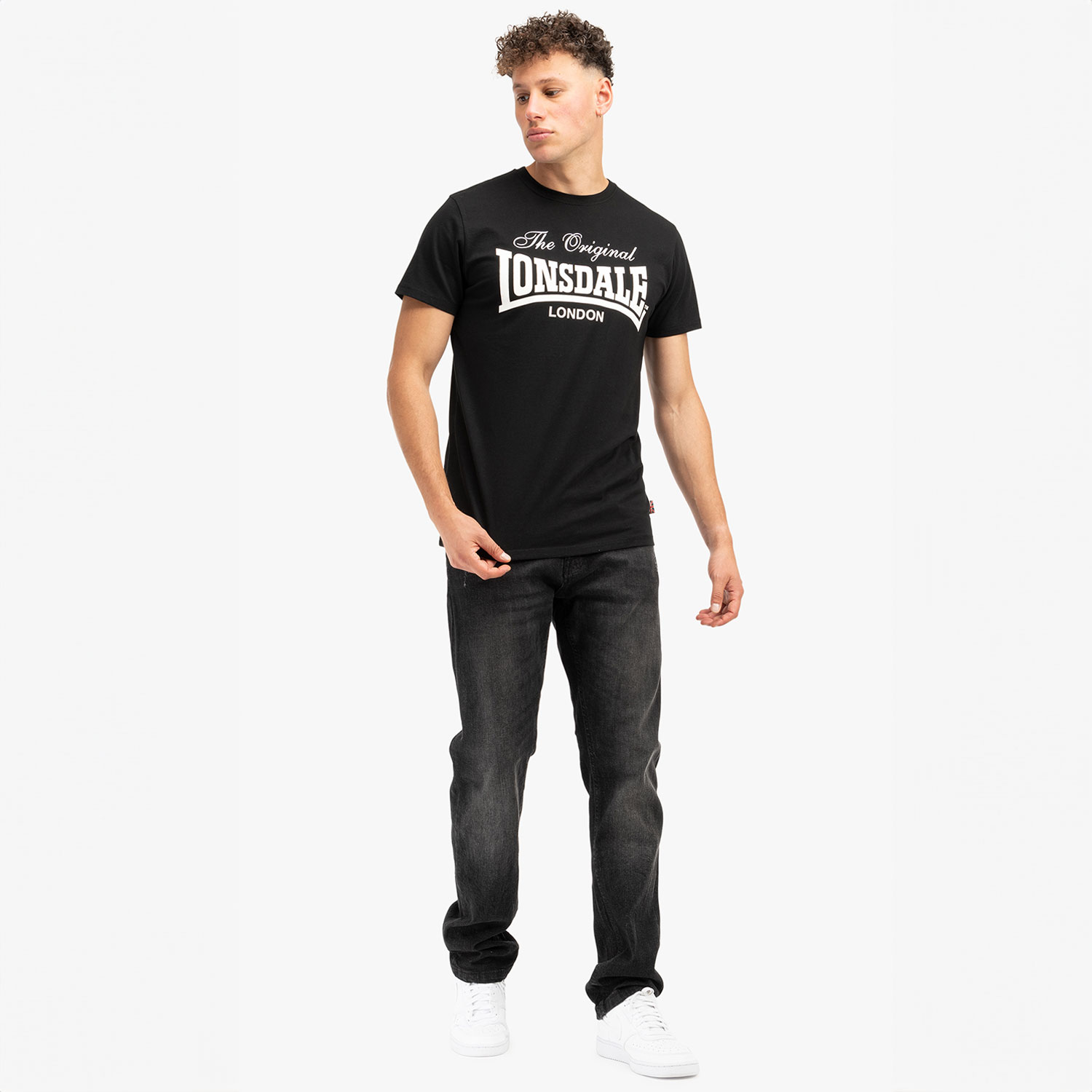 Lonsdale T-Shirt, Colsbrook, black-white, XXXL