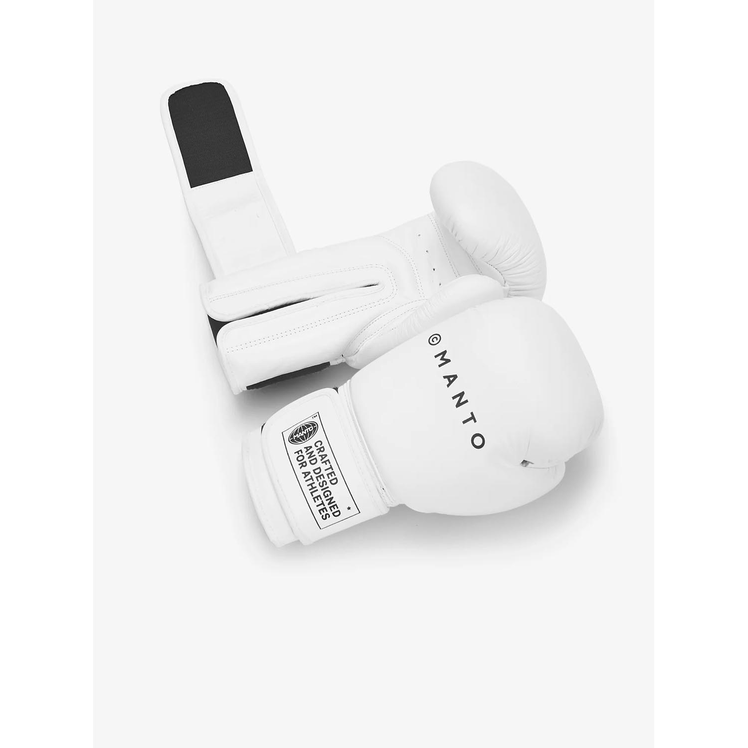MANTO Boxing Gloves, Impact+, white, 14 Oz