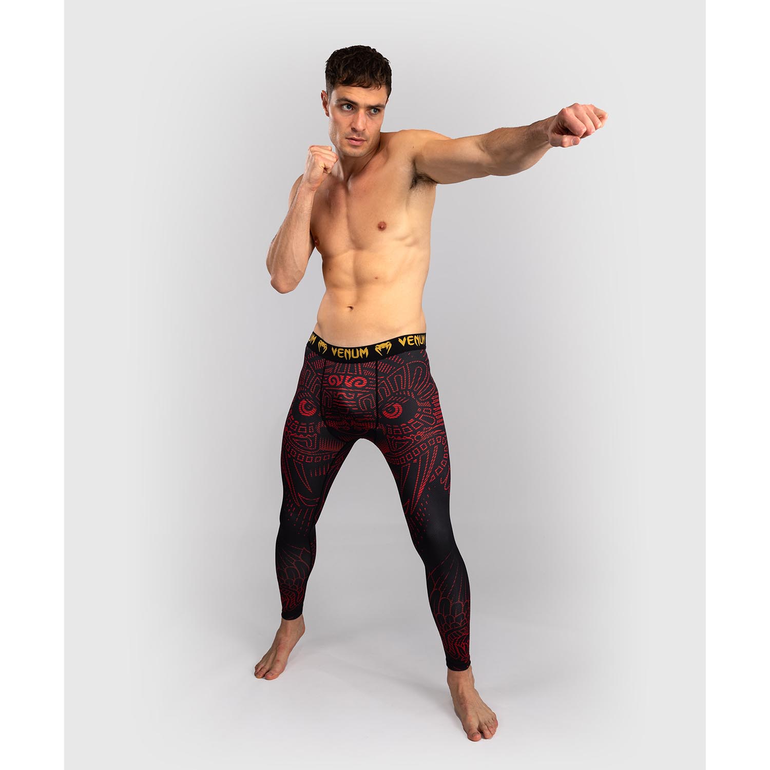 VENUM Compression Pants, Quetzel Fury, black-red, S