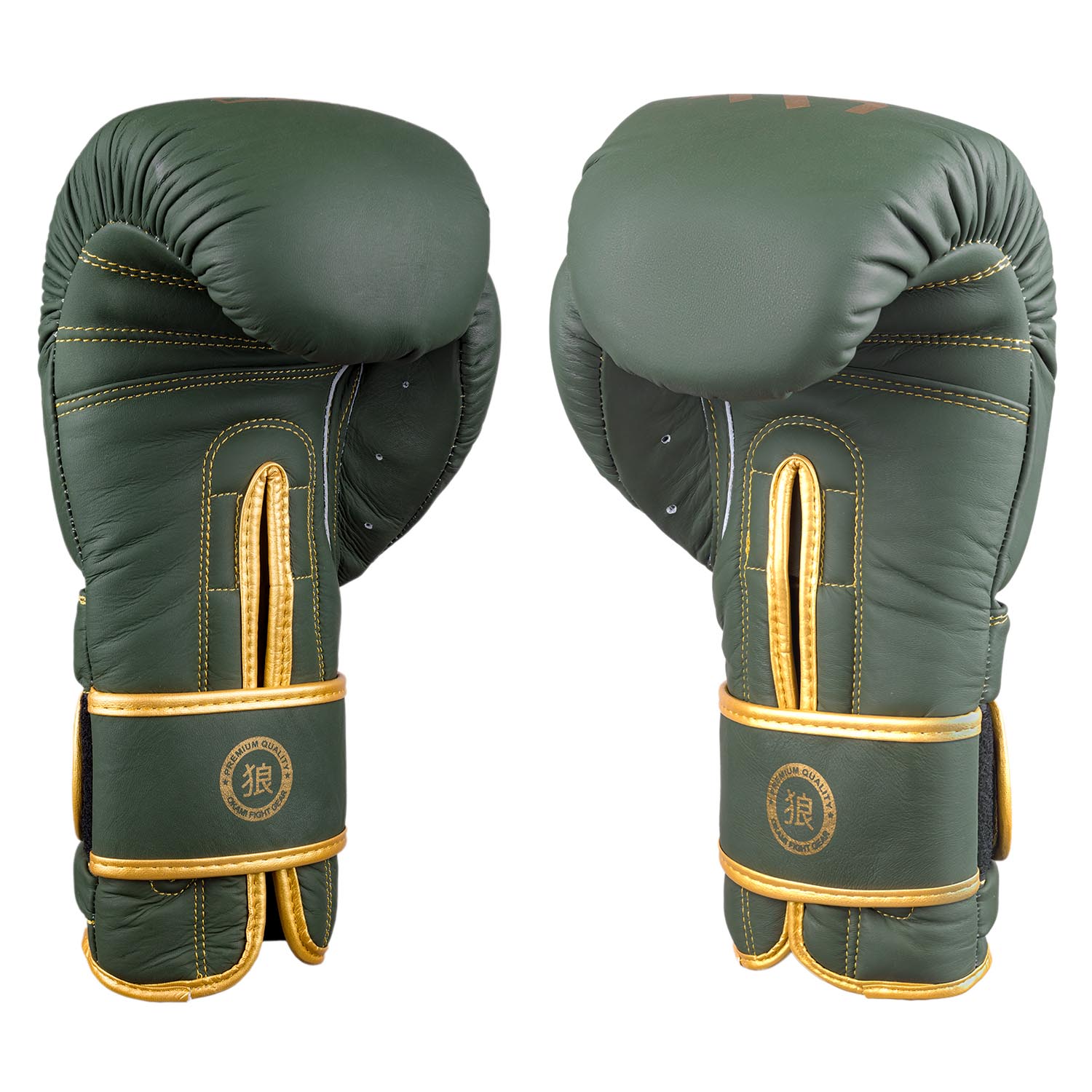 OKAMI Boxing Gloves, Competior V2, olive-gold, 16 Oz
