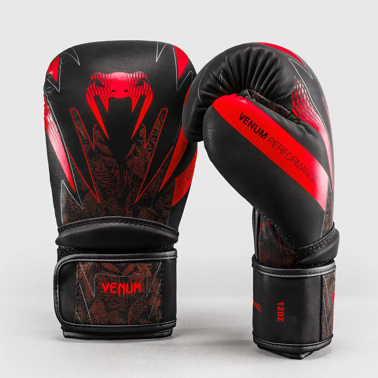 VENUM Boxing Gloves, Impact, Amazonia Reborn, black-red, 16 Oz