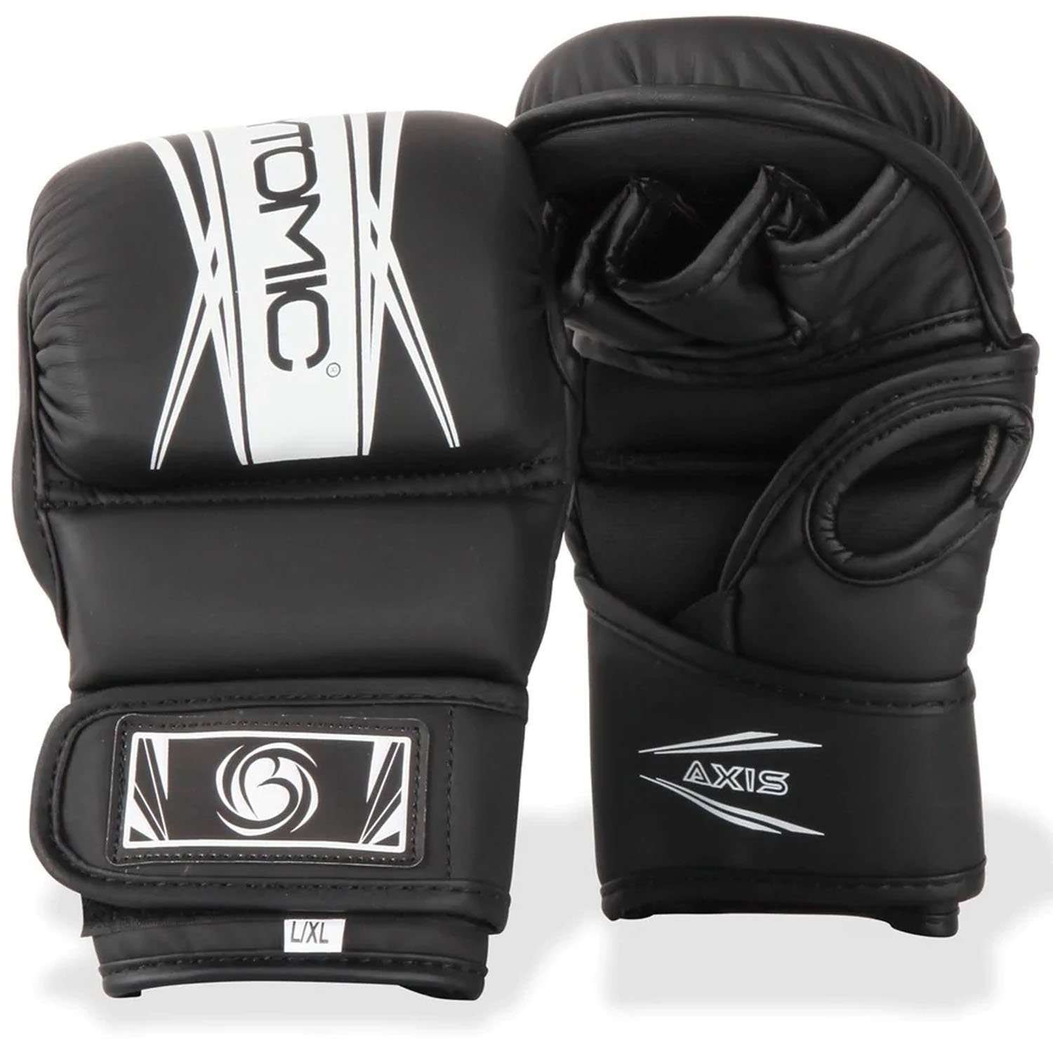 Bytomic MMA Sparring Boxing Gloves, Axis, V2, black-white, S/M