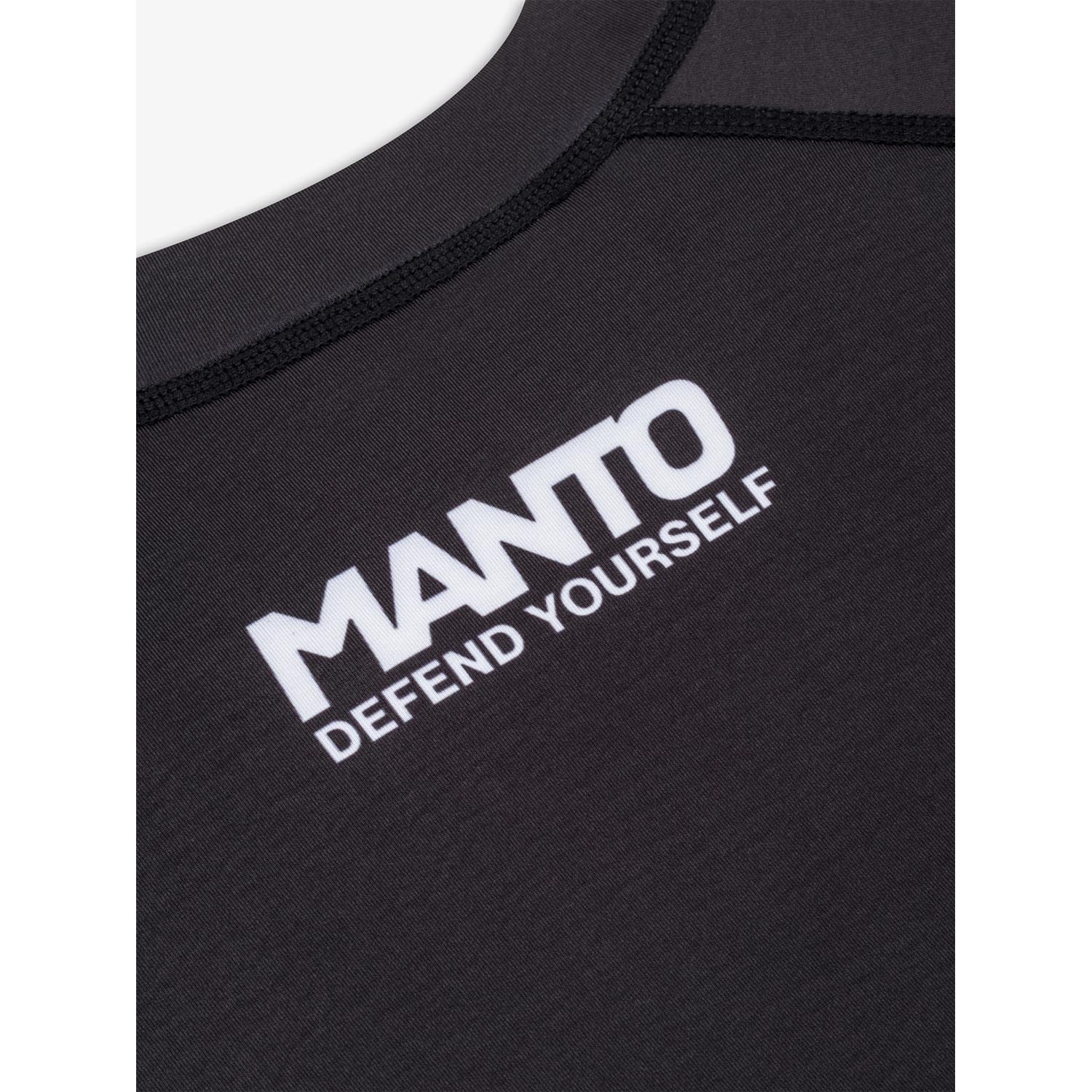 MANTO Rashguard, S/S, Logo, black, XXL