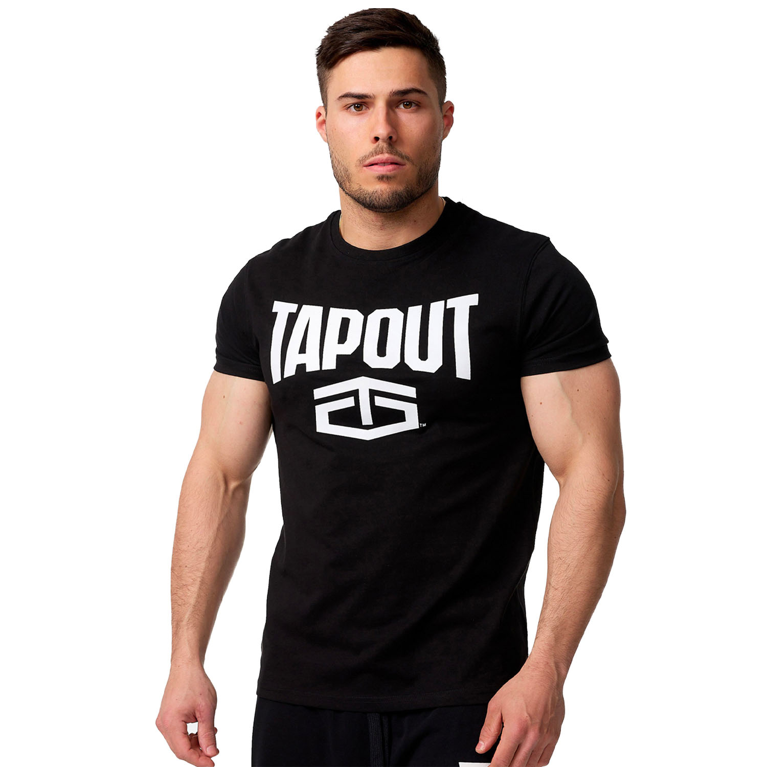 Tapout T-Shirt, Active Basic, schwarz-weiß