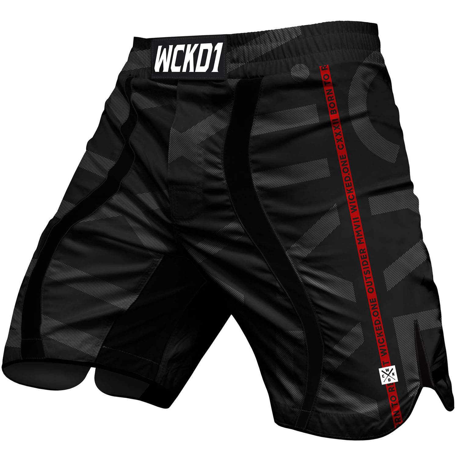 Wicked One MMA Fight Shorts, Eager, schwarz