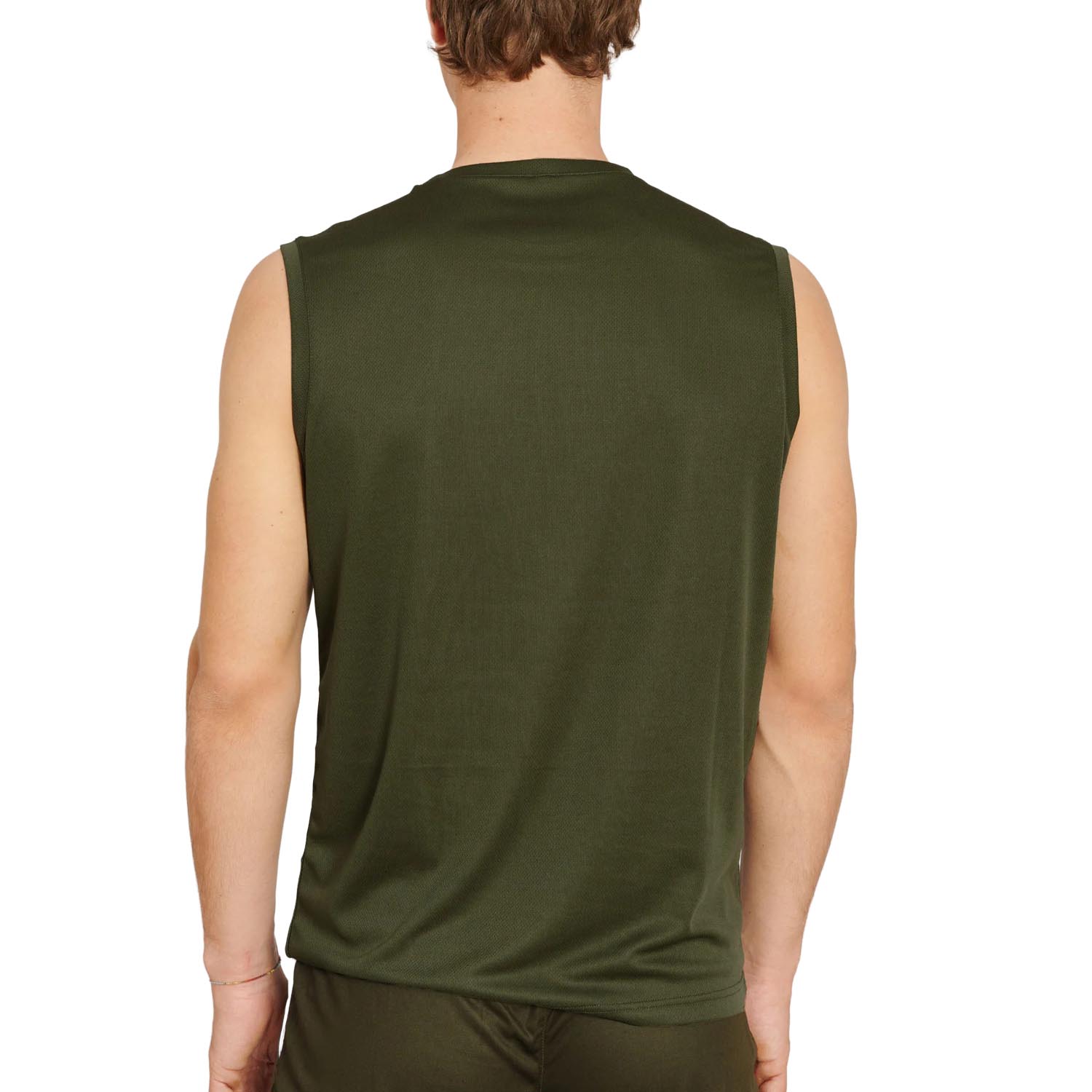 LEONE Tank Top, Logo, khaki-white, S