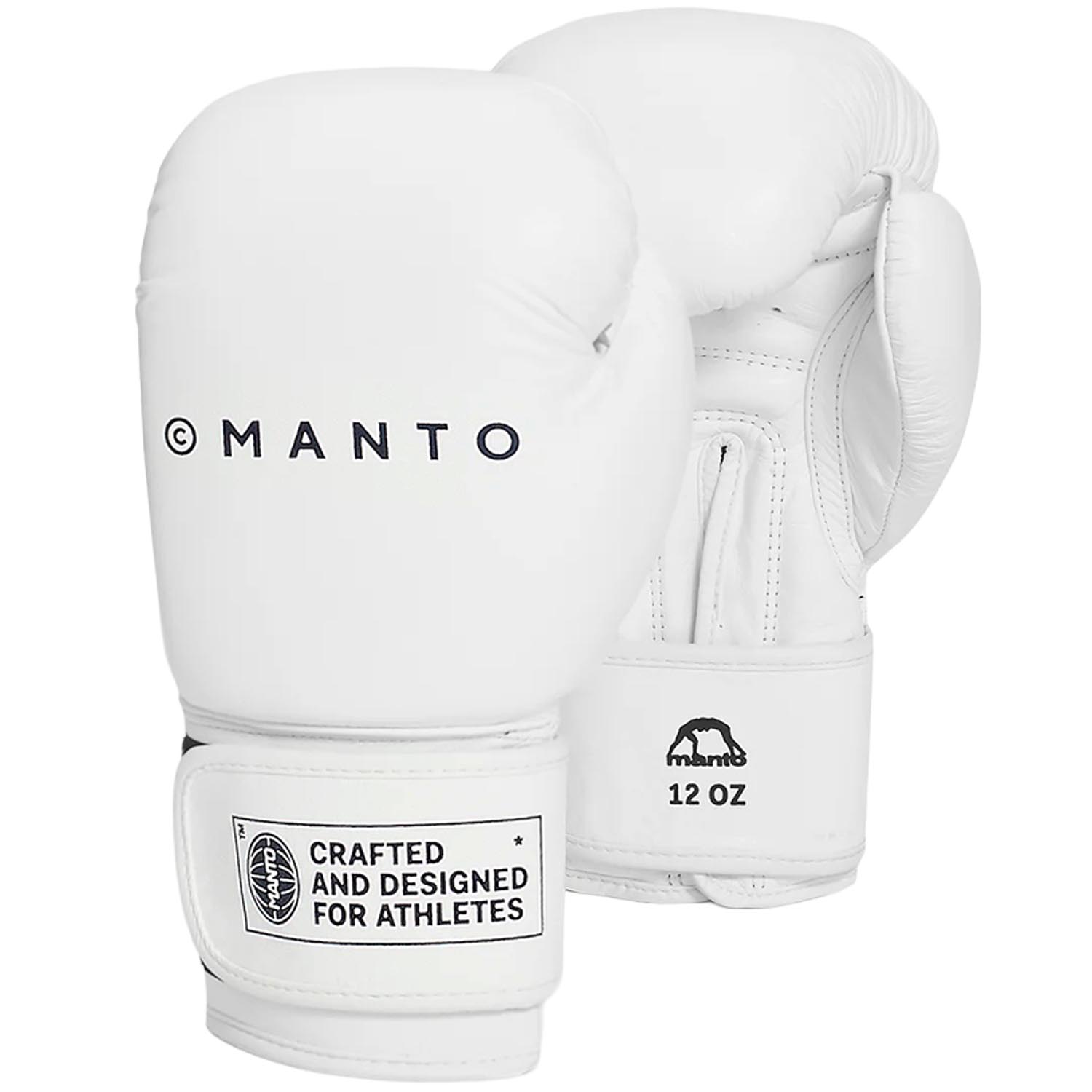 MANTO Boxing Gloves, Impact+, white, 14 Oz