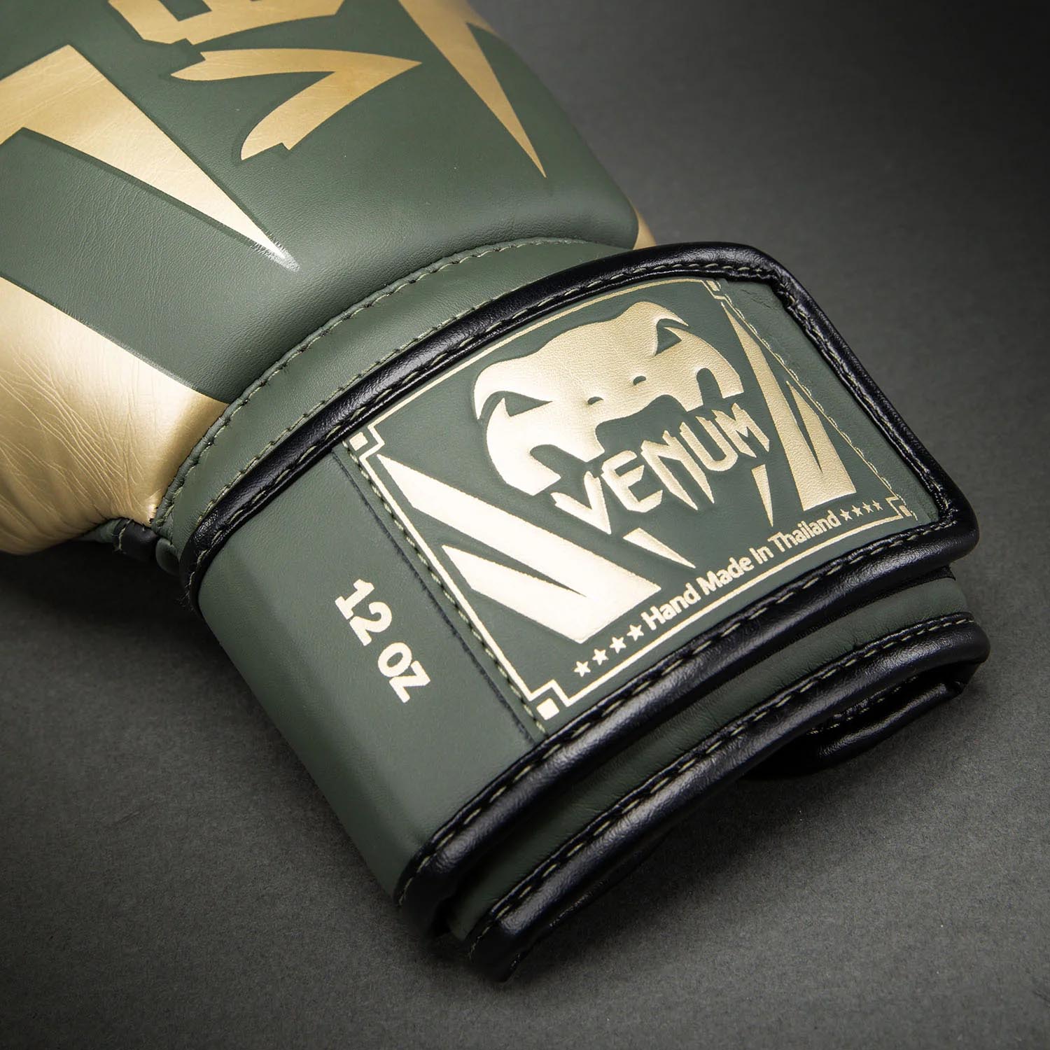 VENUM Boxing Gloves, Elite, khaki-gold, 10 Oz