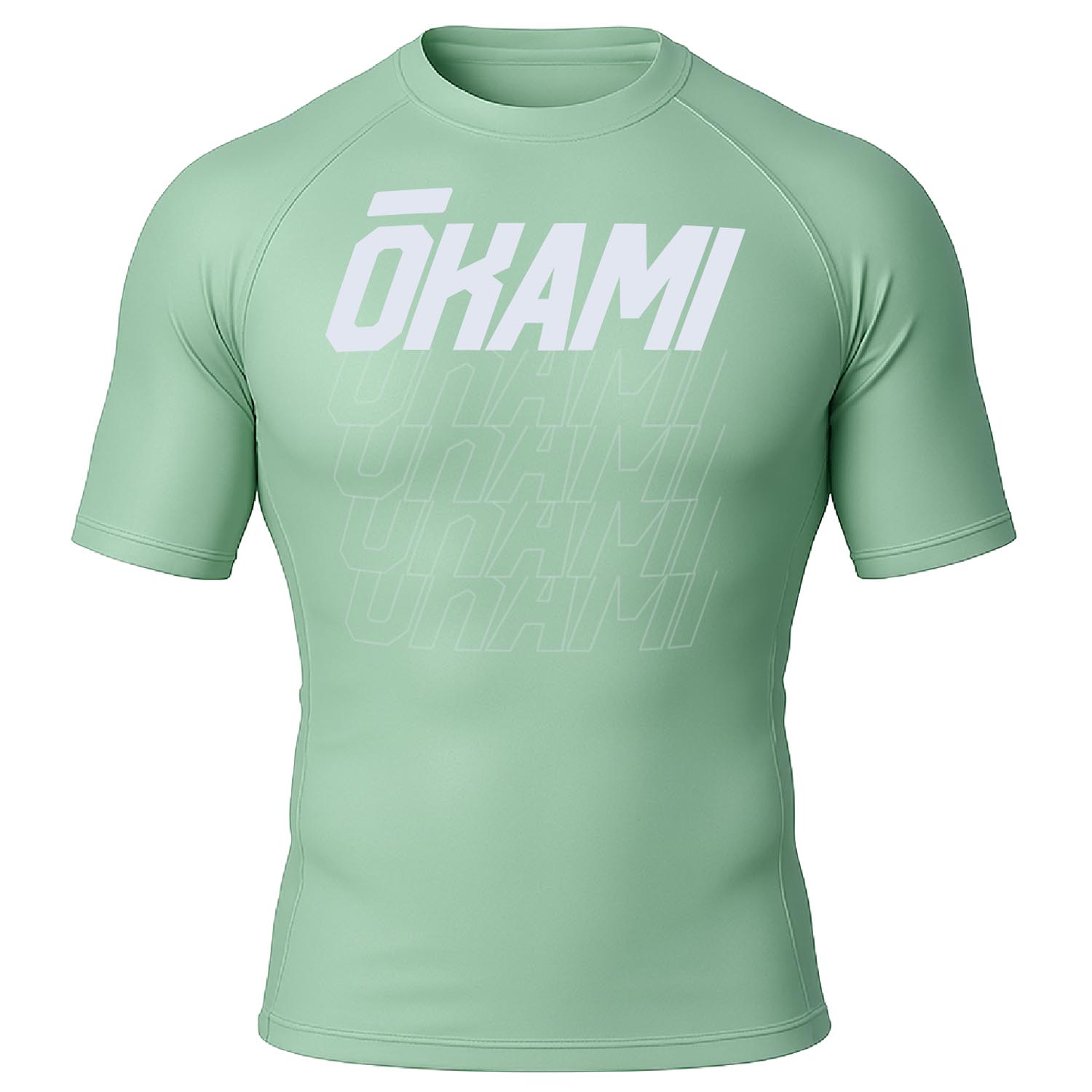 OKAMI Rashguard, S/S, Logo, mint, XXL