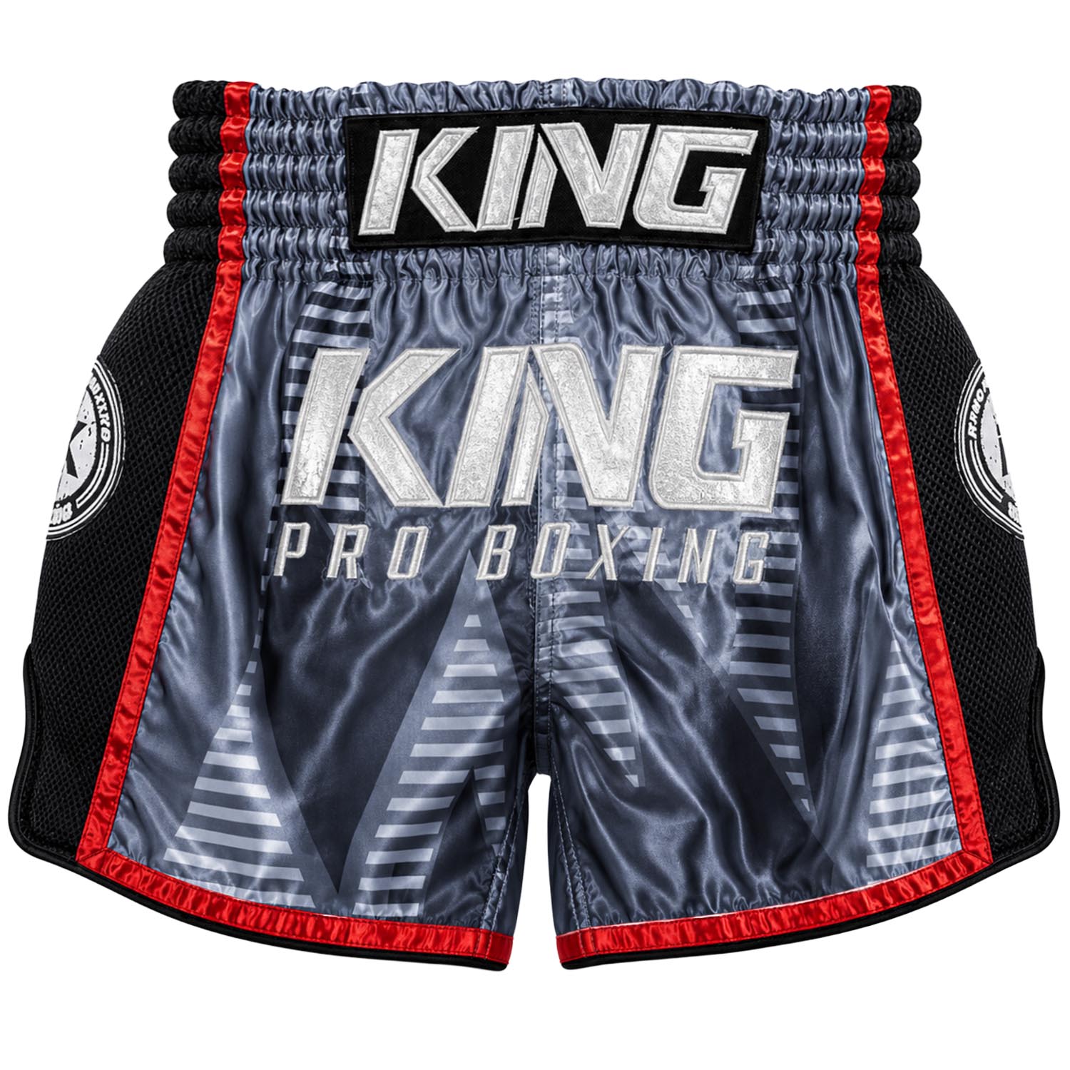 KING PRO BOXING, Muay Thai Shorts, Stadium 2, grey-red, S