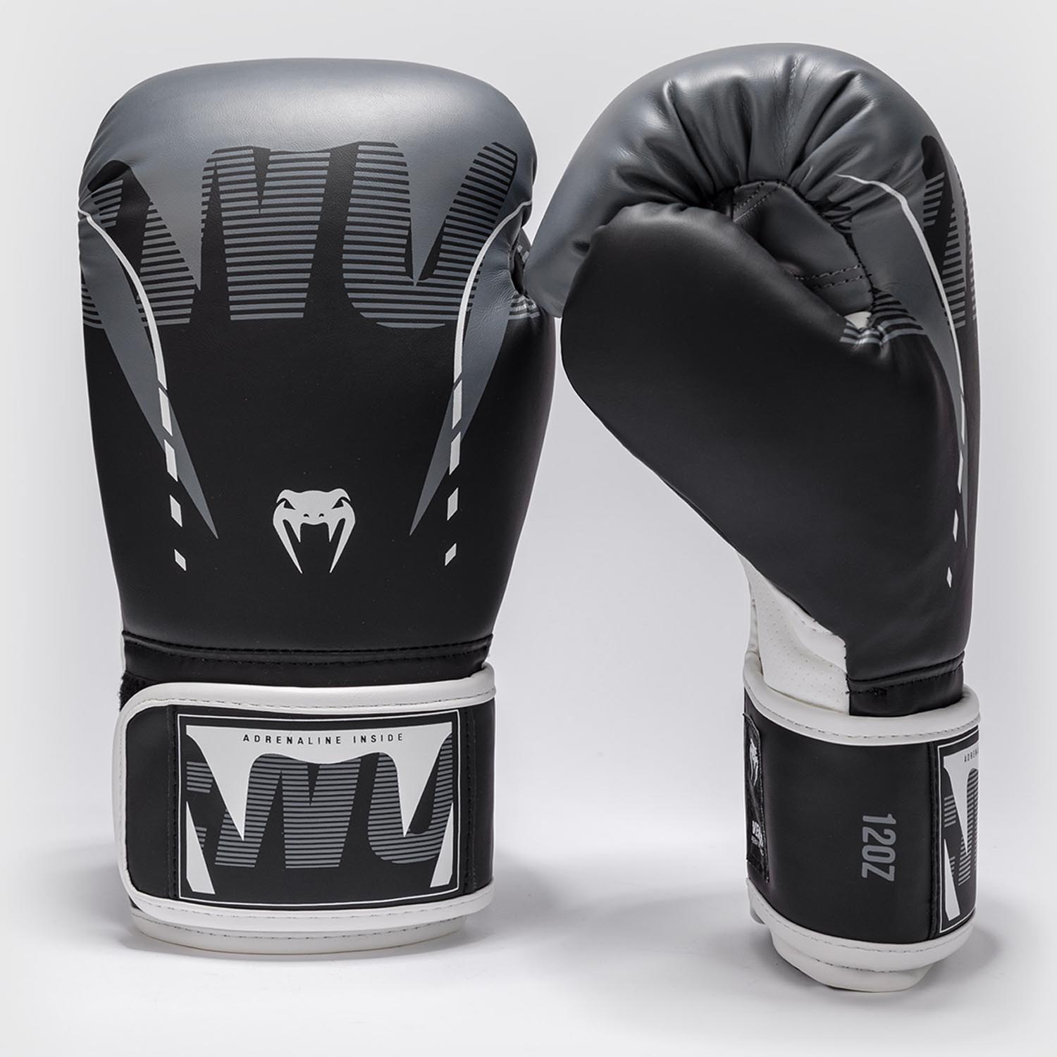 VENUM Boxing Gloves, Adrenaline, black-silver, 16 Oz