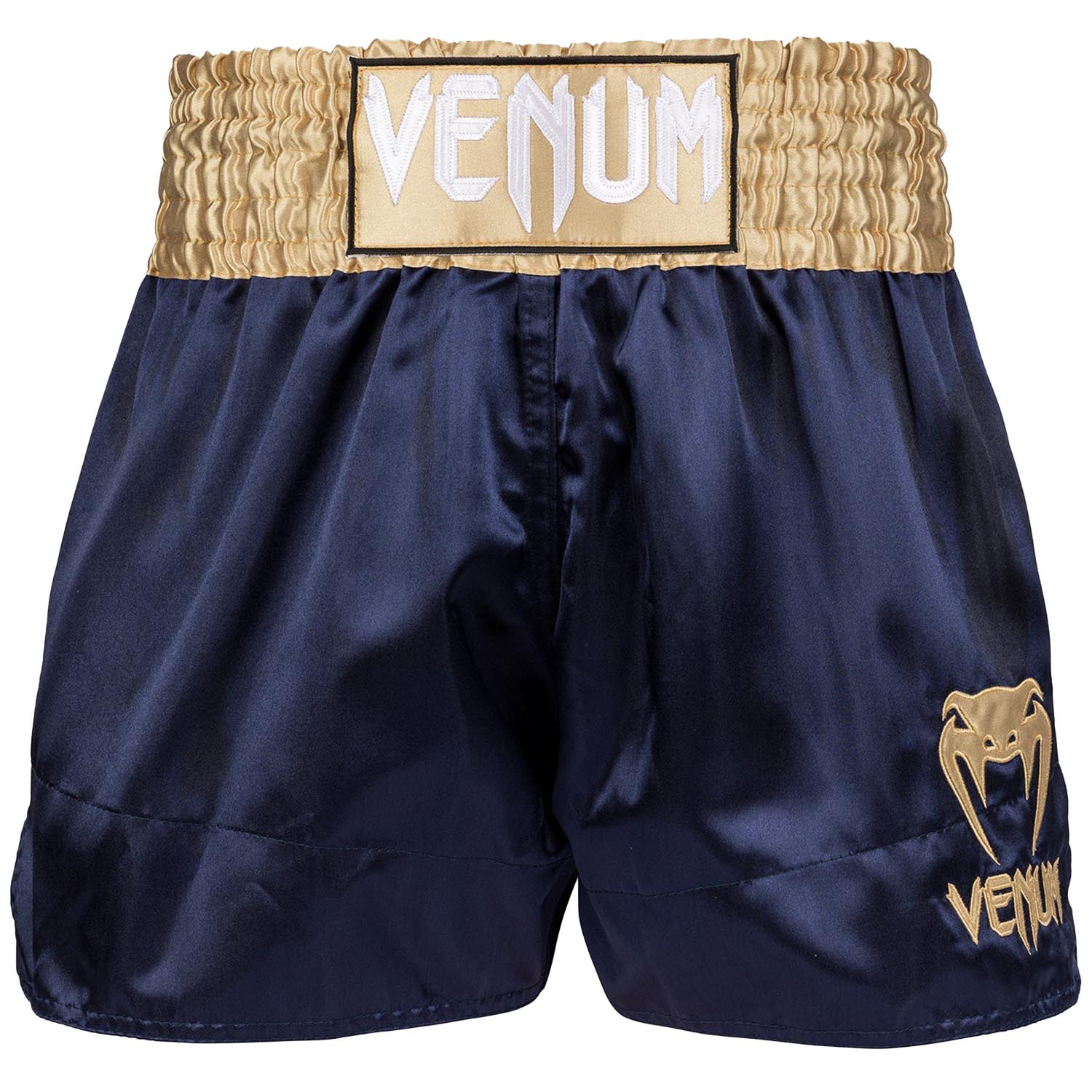 VENUM Muay Thai Shorts, Classic, blau-gold, S