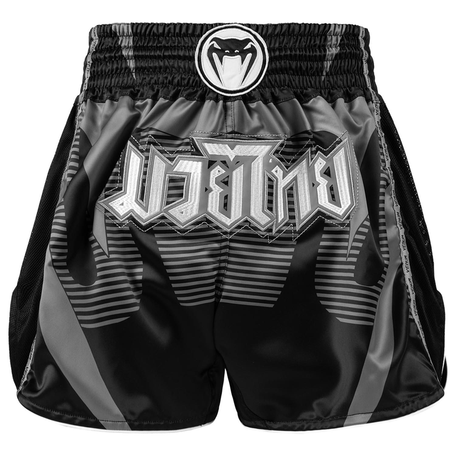 VENUM Muay Thai Shorts, Adrenaline, black-silver, M
