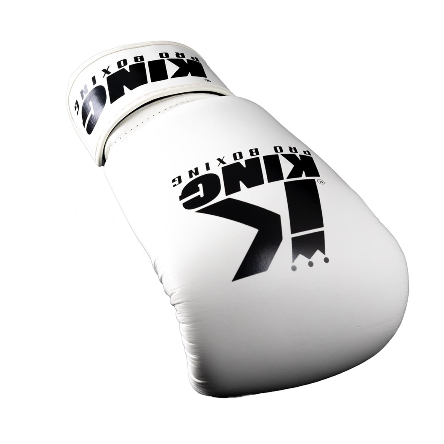 KING PRO BOXING Boxing Gloves, BGVL-3, white-black, 16 Oz