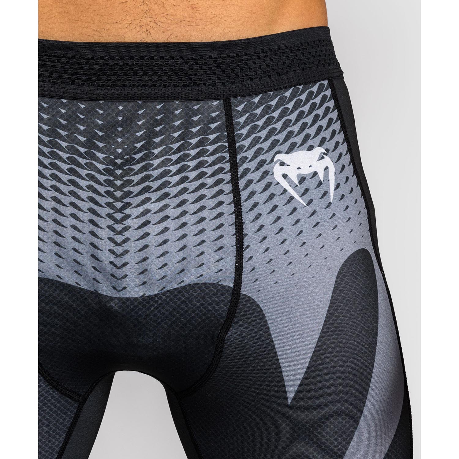 VENUM Compression Pants, No Gi, black-silver, XXL