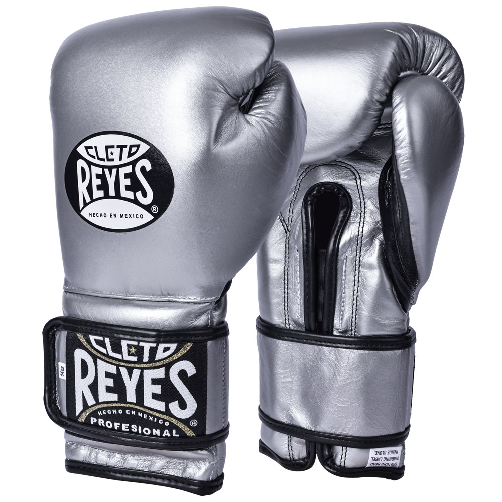 Cleto Reyes Boxing Gloves, Velcro Sparring, silver, 12 Oz
