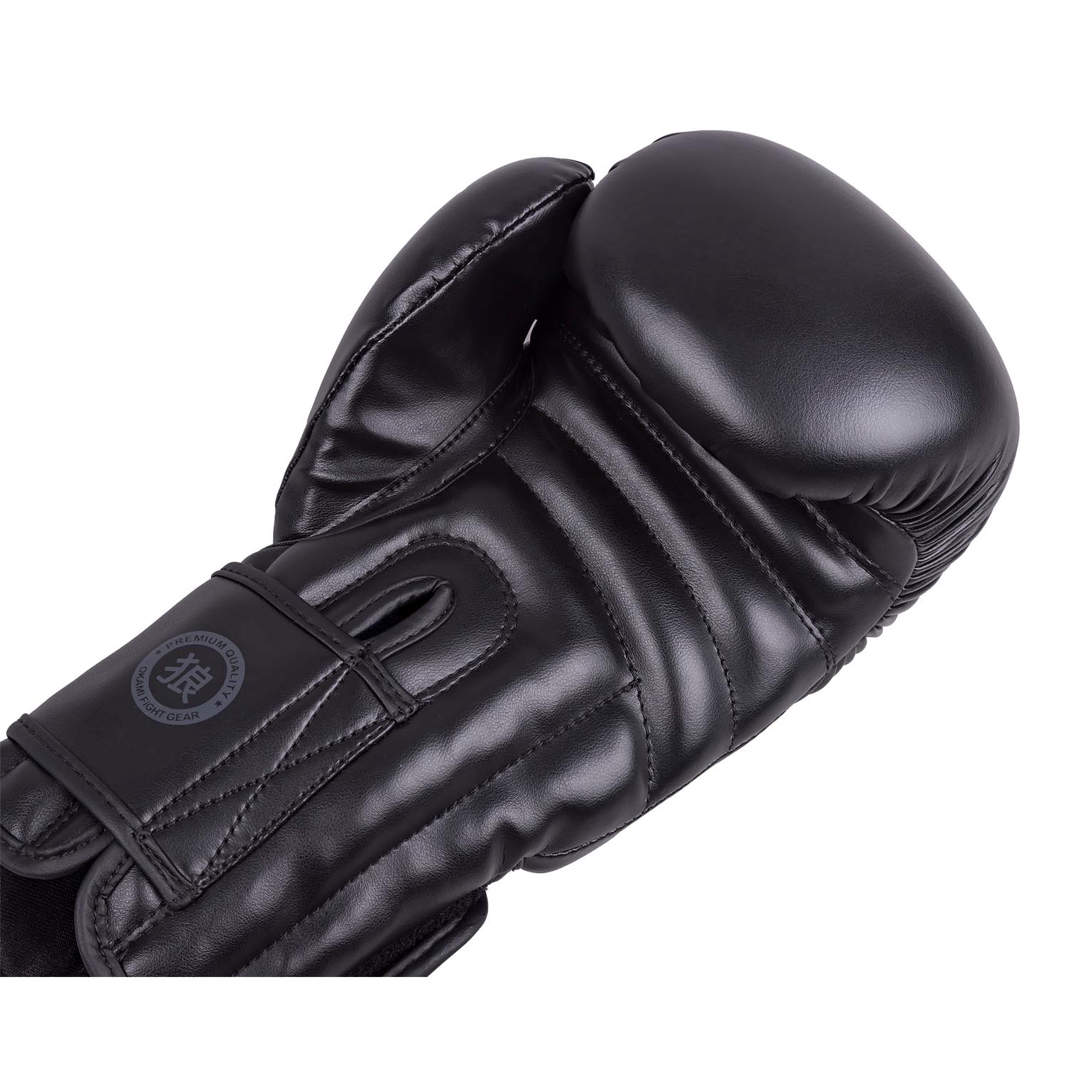 OKAMI Boxing Gloves, Rumble, black-black, 10 Oz