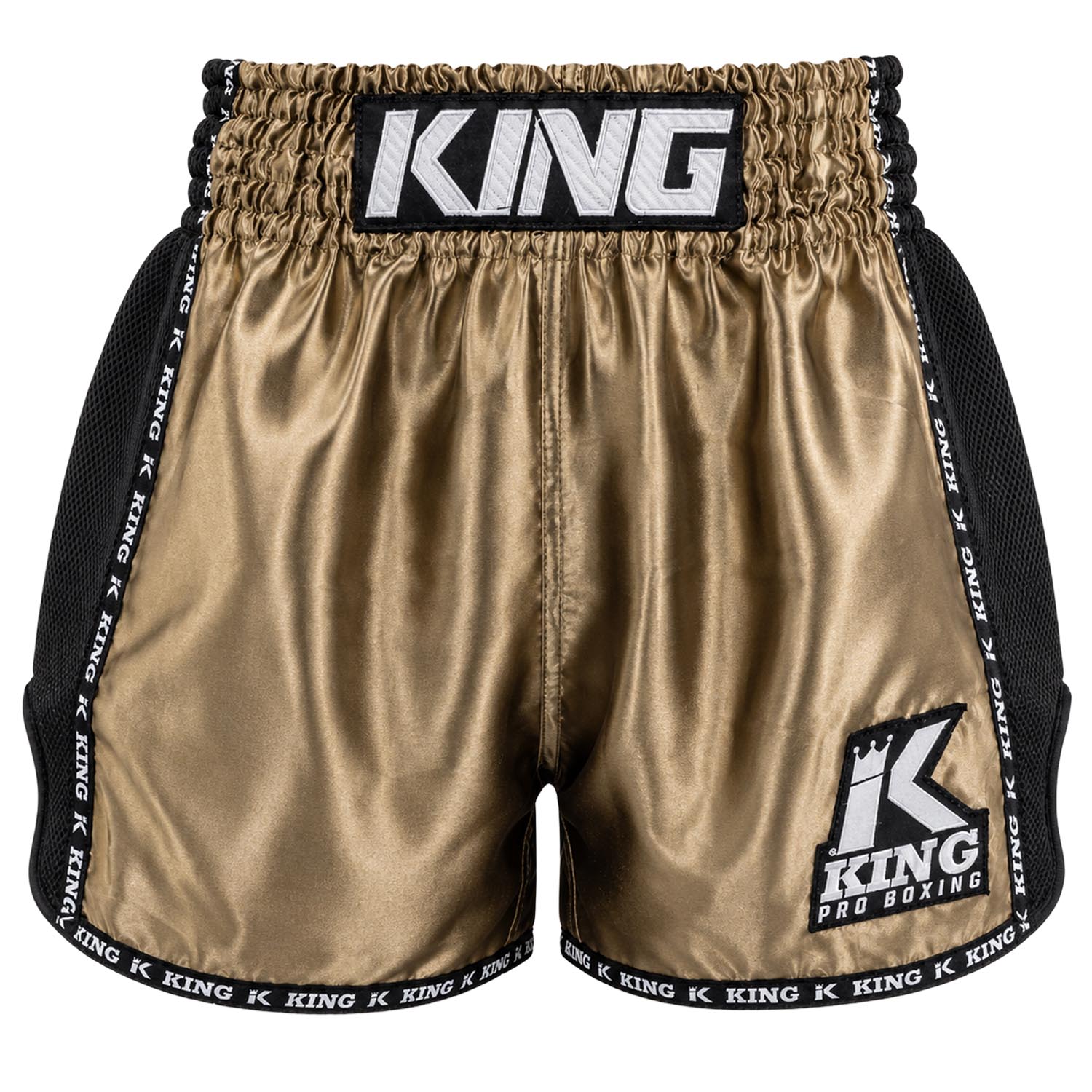 KING PRO BOXING Muay Thai Shorts, Bangkok 4, gold-black, S