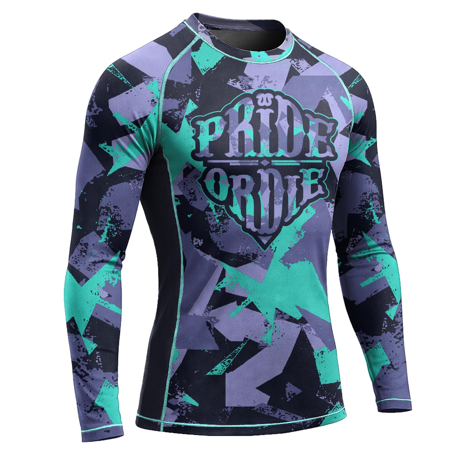 PRiDEorDiE Rashguard, L/S, Reckless 2.0, grey-green, L