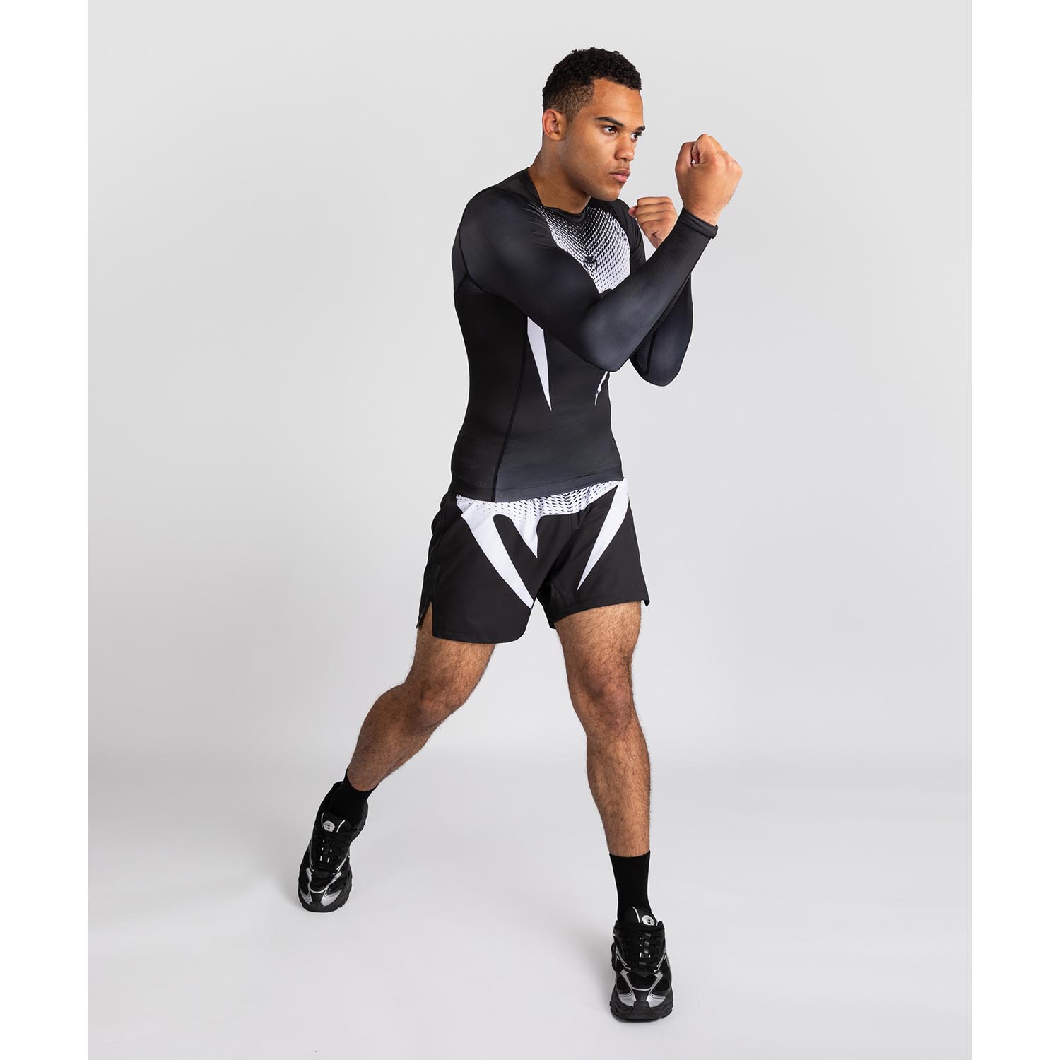 VENUM Rashguards, L/S, No Gi, black-white, L