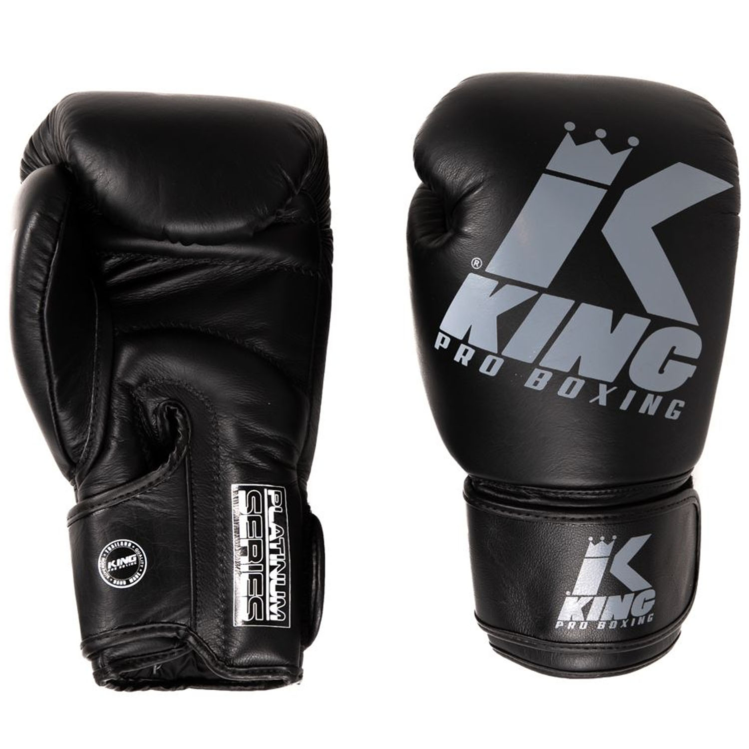 KING PRO BOXING Boxing Gloves, Platinum, 7, black, 14 Oz