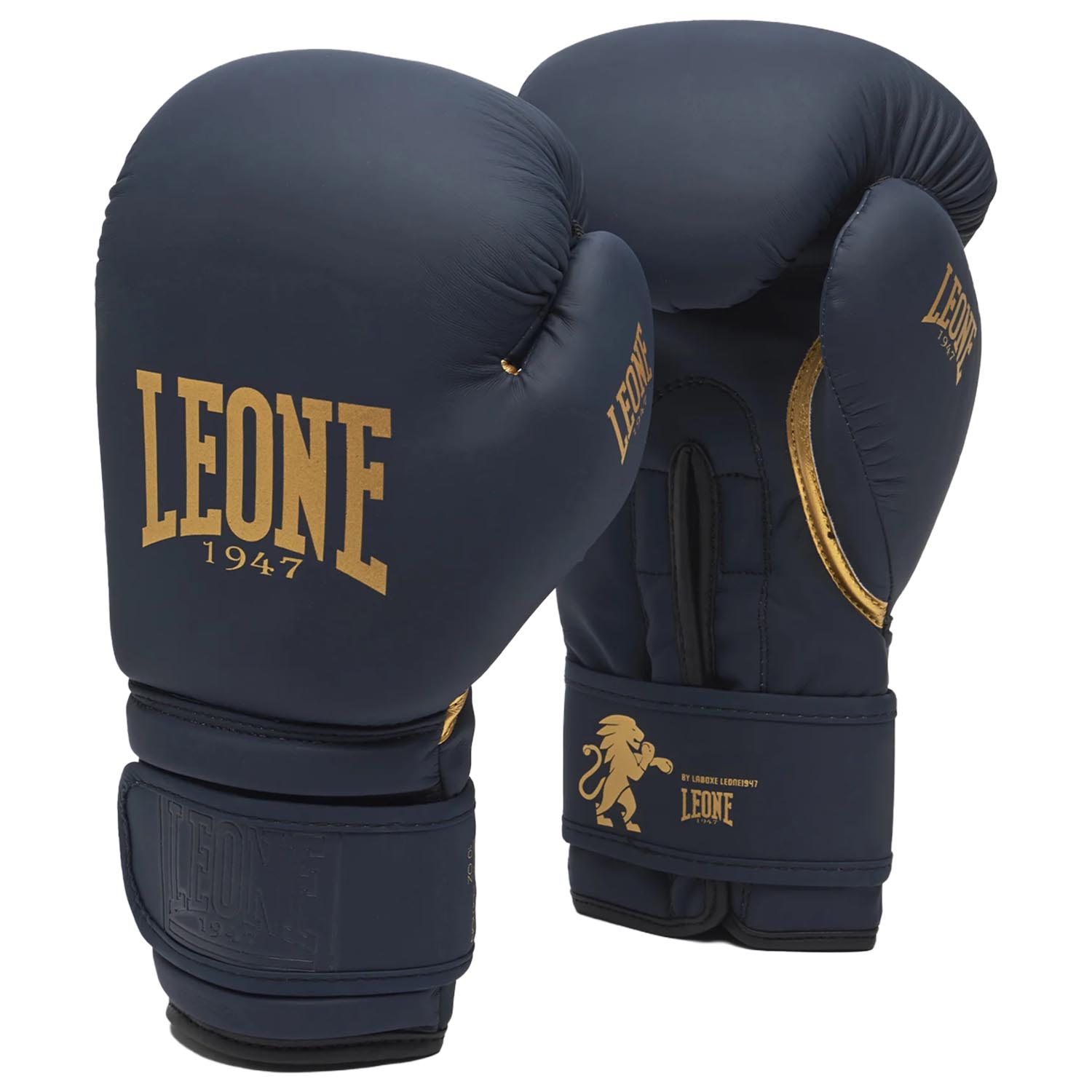 LEONE Boxing Gloves, Black & Gold, GN059D, blue, 16 Oz