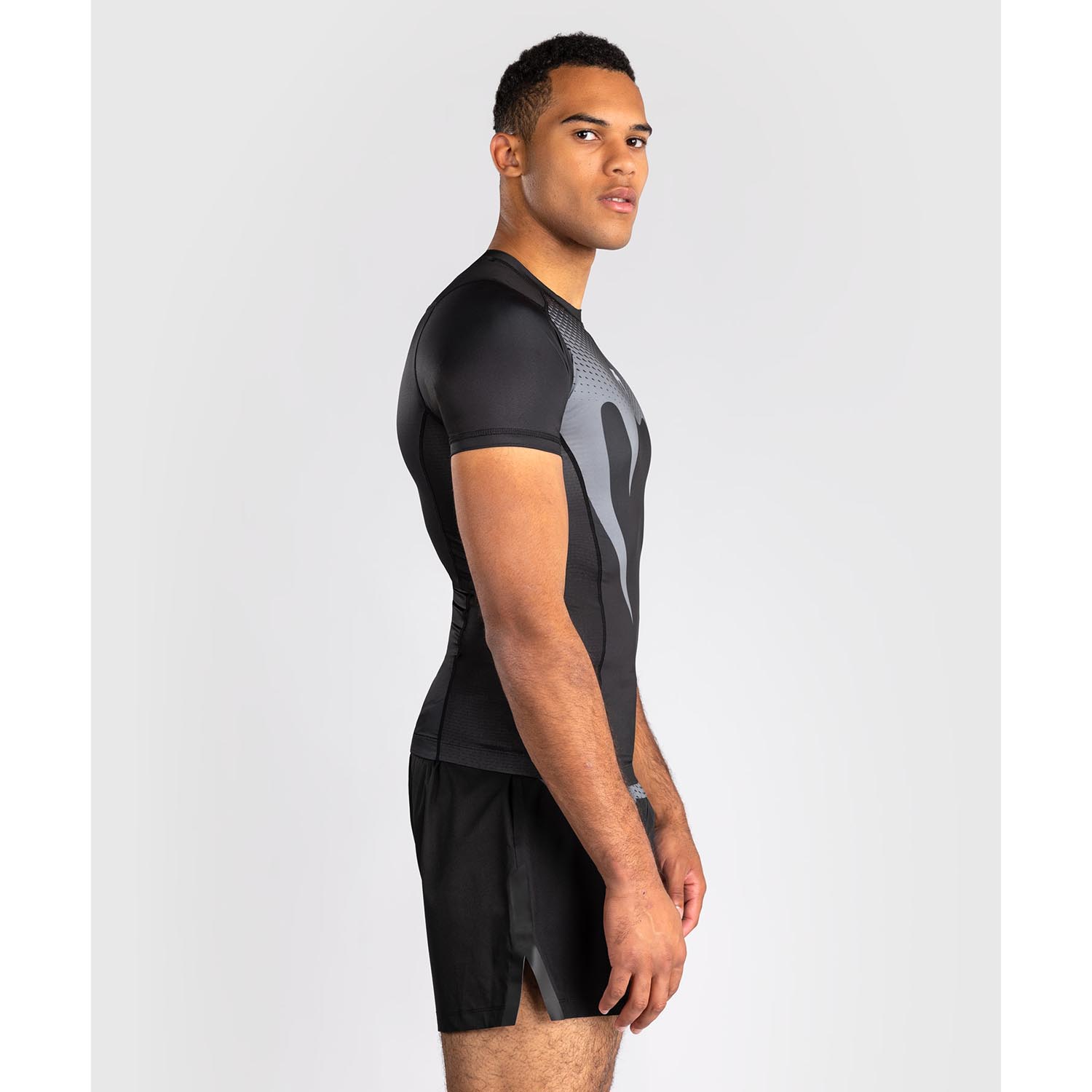 VENUM Rashguards, S/S, No Gi, black-silver, XXL