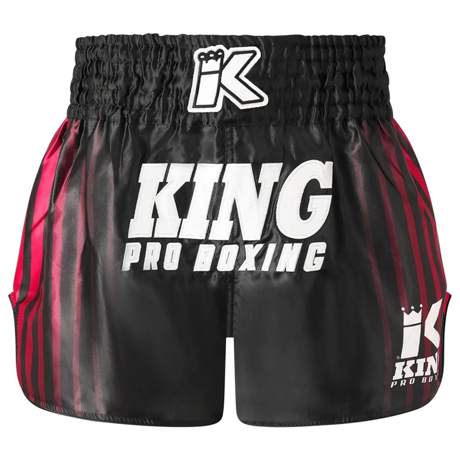 KING PRO BOXING Muay Thai Shorts, Bloodline 1, black-red, XL