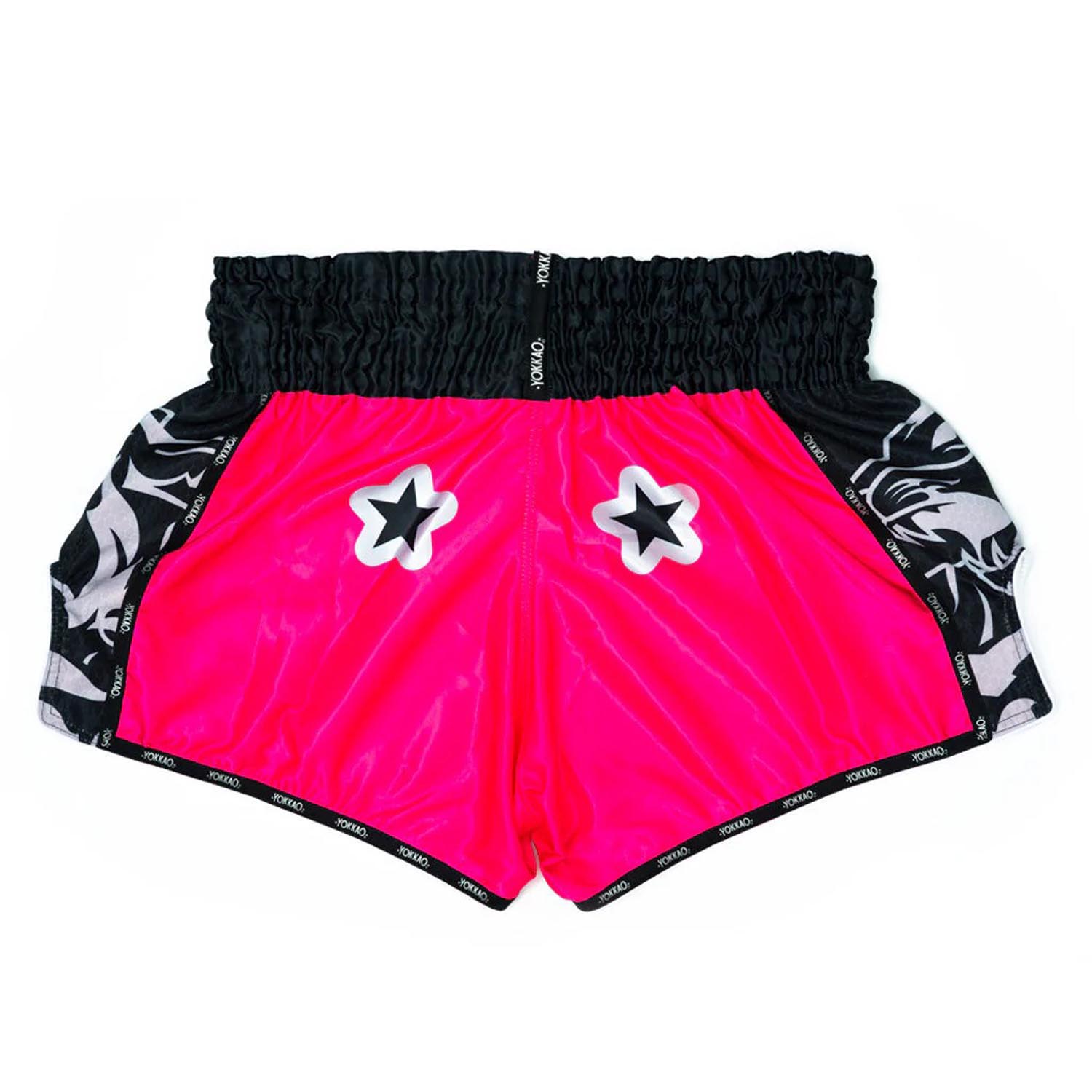 YOKKAO Muay Thai Shorts, original, silver-pink-black, XXL