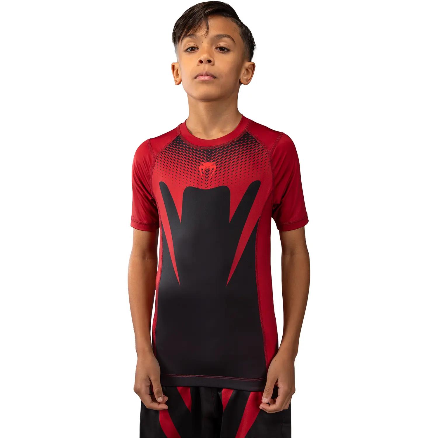 VENUM Rashguard, S/S, Kids, Attack, black-red, 8 J