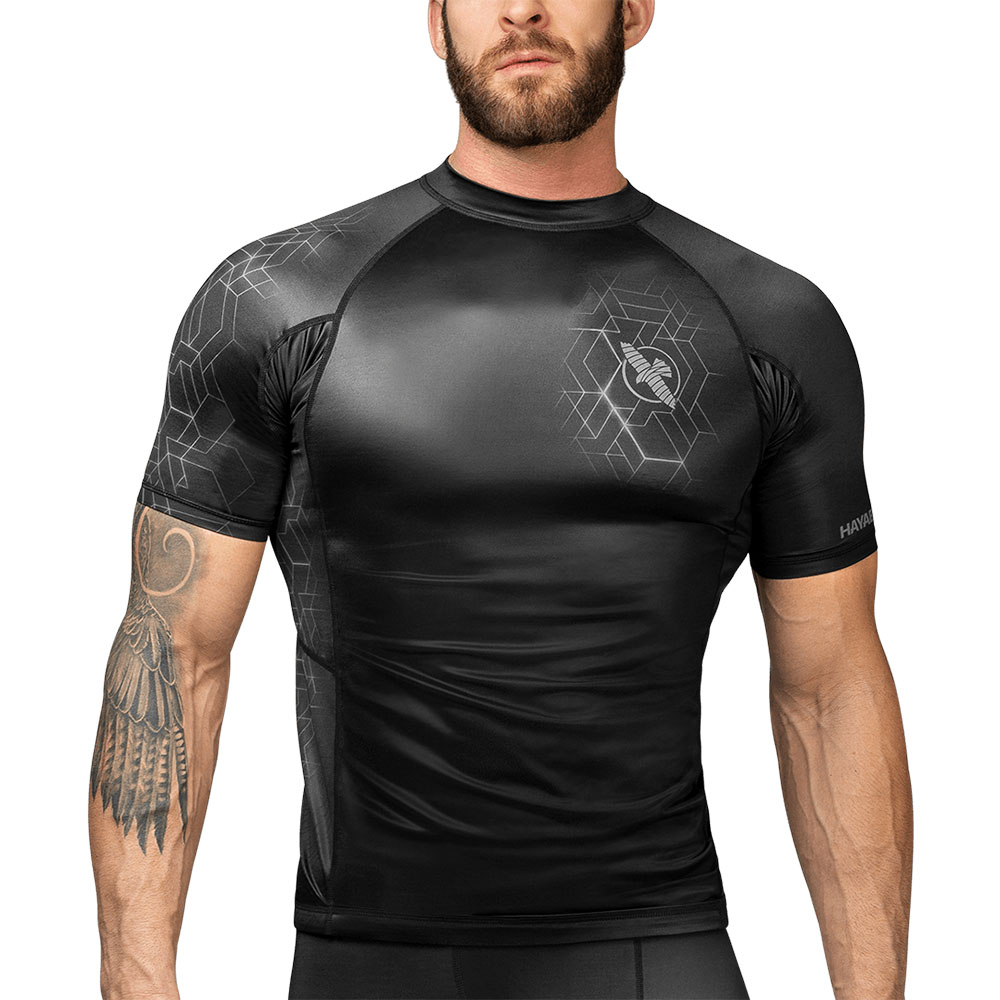 Hayabusa Rashguard, S/S, GEO, grey, M