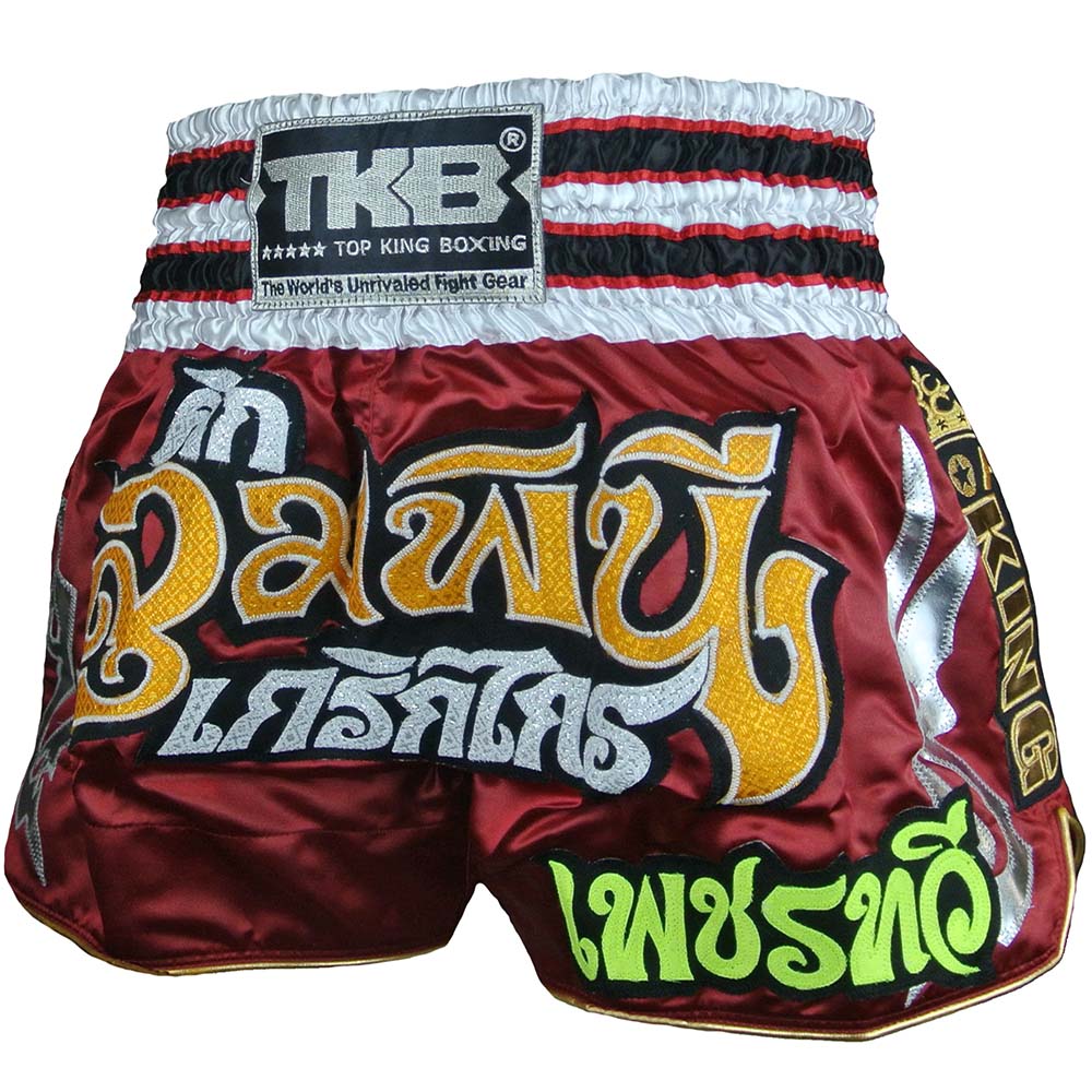 TOP KING BOXING Muay Thai Shorts, Lumkriek, red
