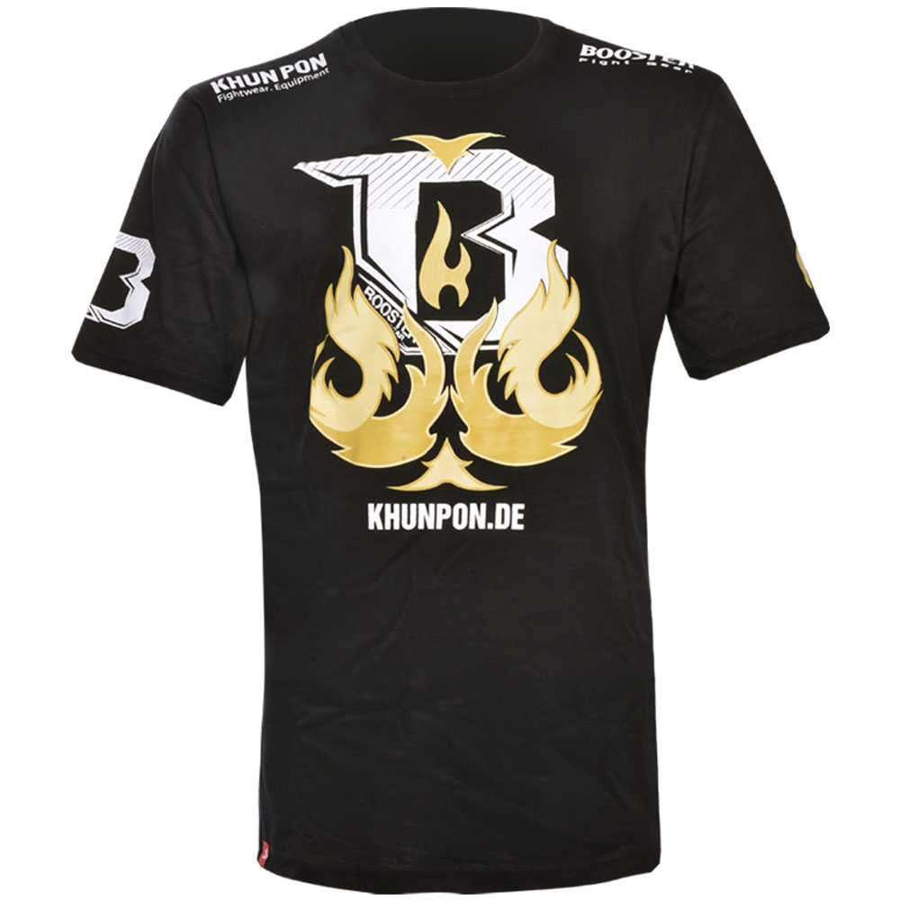 KHUN PON T-Shirt, Collabo Khun Pon x Booster, schwarz, S