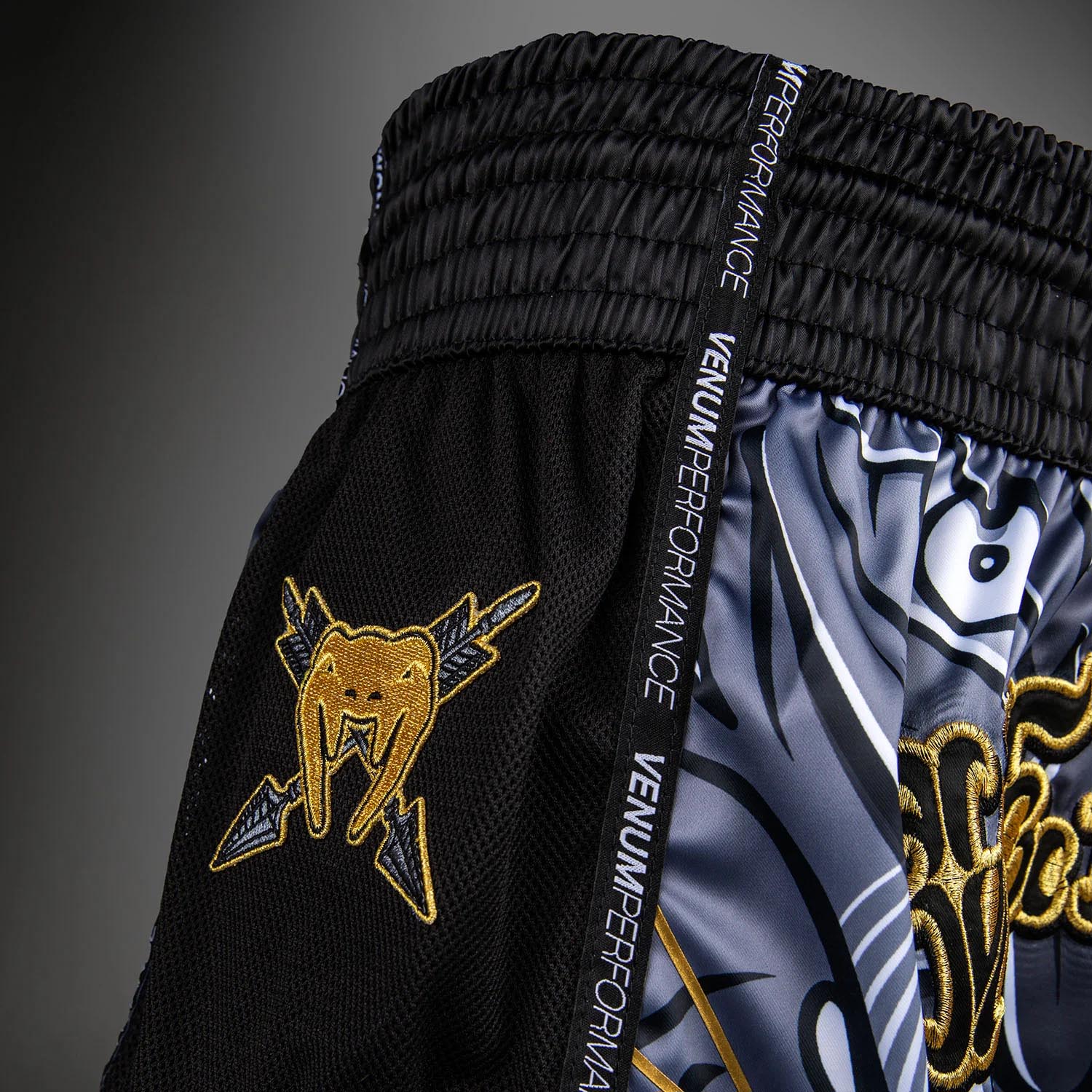VENUM Muay Thai Shorts, Wolf Atak, black-grey, S