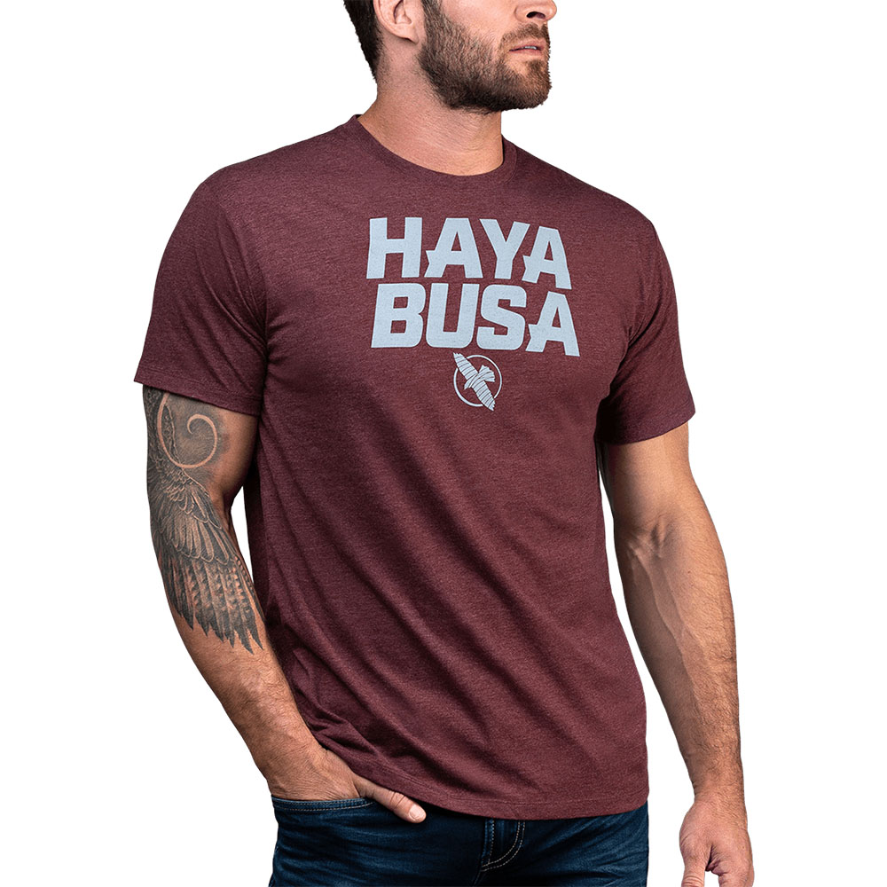 Hayabusa T-Shirt, Casual Logo, weinrot