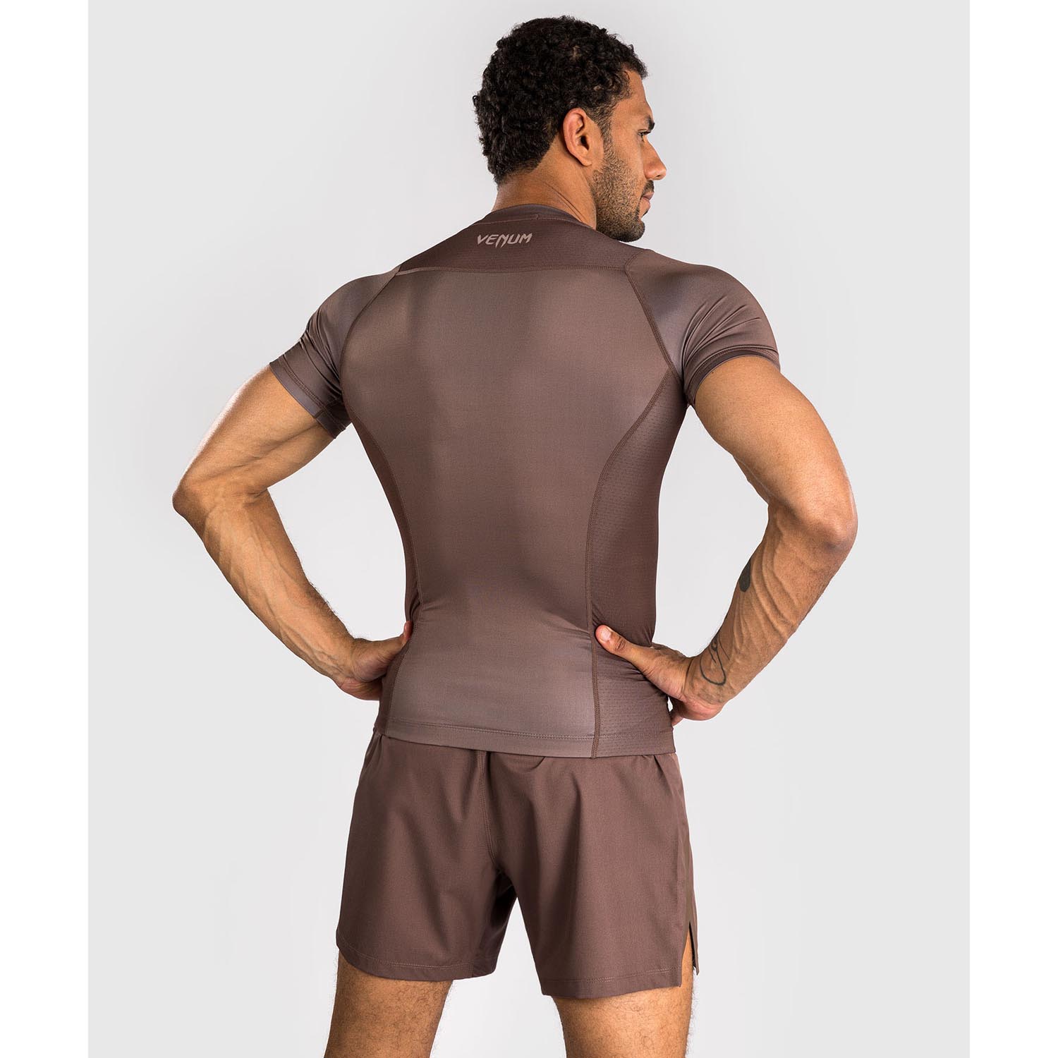 VENUM Rashguards, S/S, No Gi, brown, XXL
