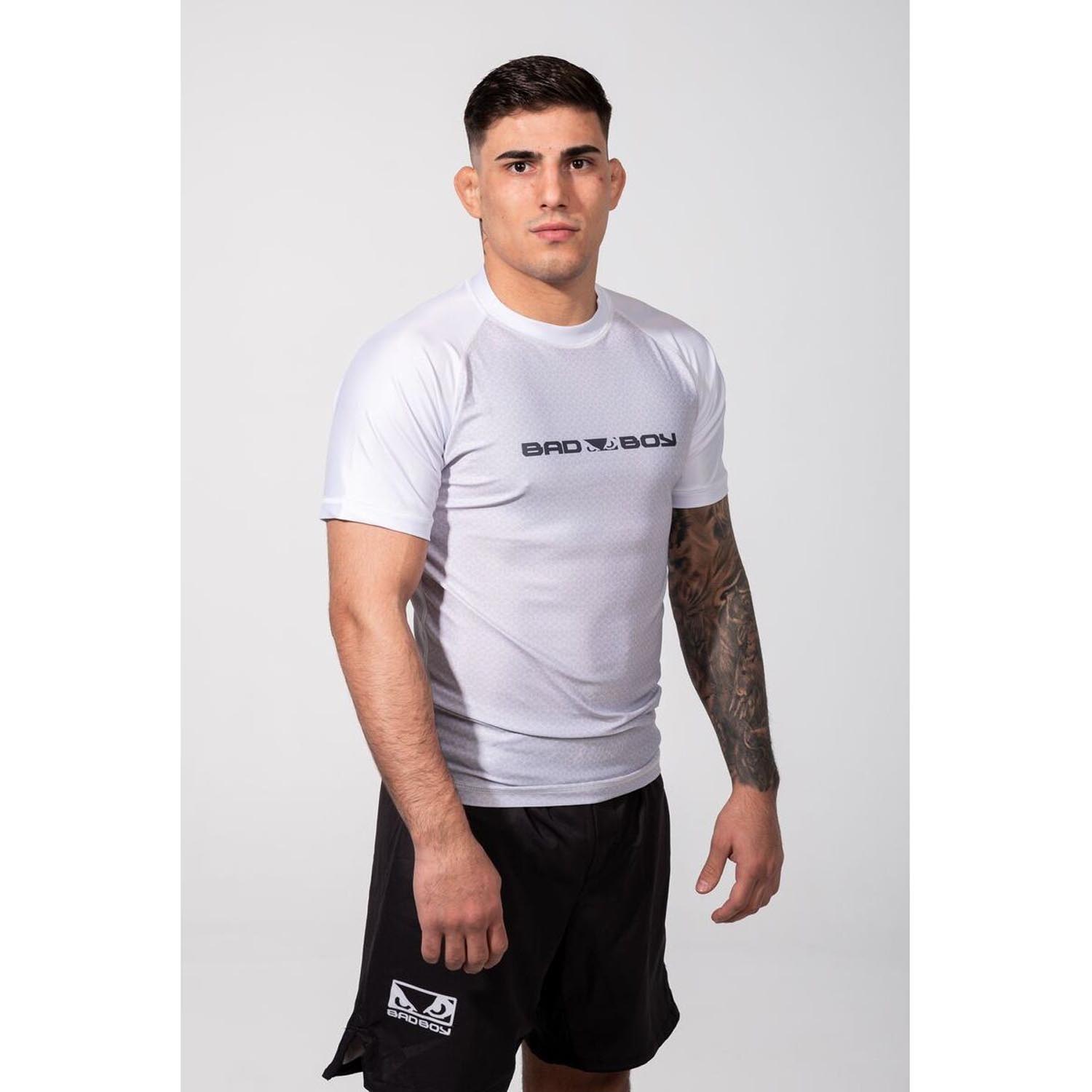 Bad Boy Rashguard, S/S, IBJJF Ranked, white, XXL
