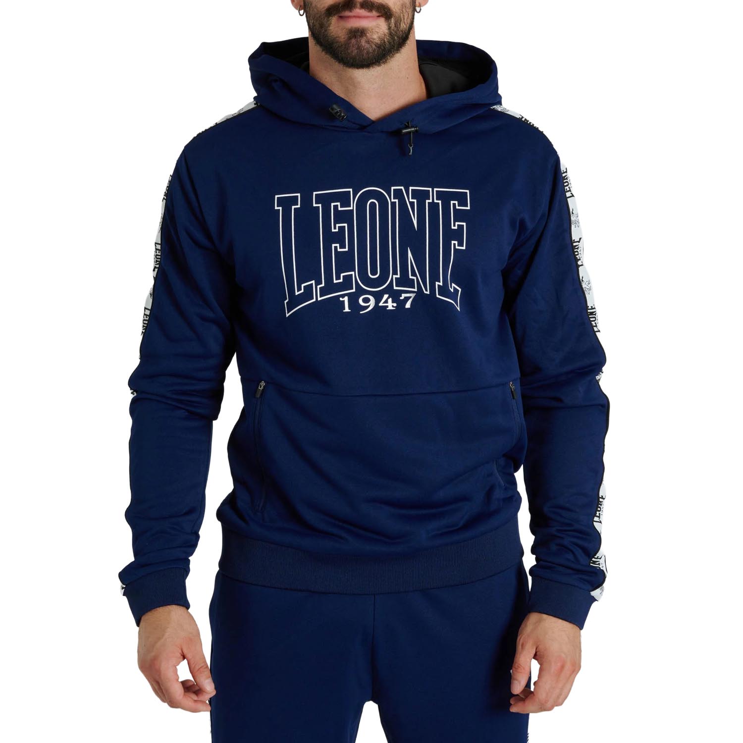 LEONE Hoody, Iconic, blue-white, XL