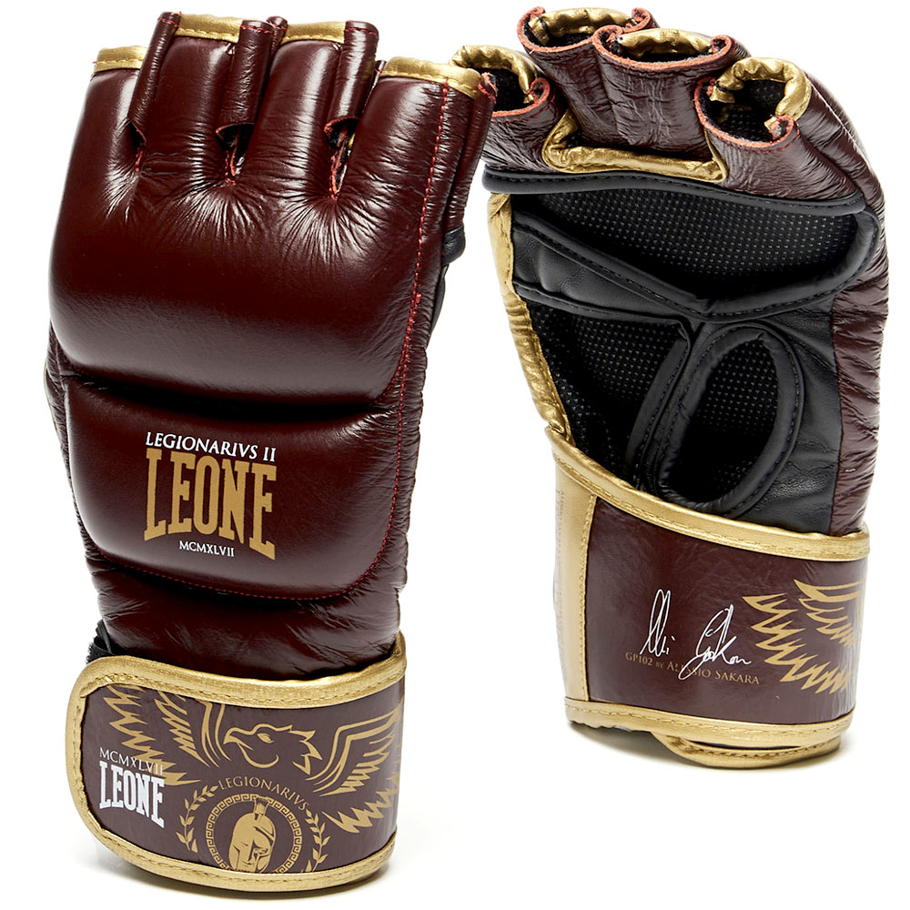LEONE MMA Handschuhe, Legionarvis II, GP102, weinrot