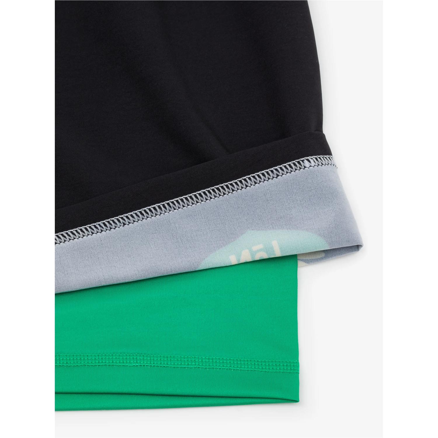 MANTO MMA Fight Shorts, Cross, black-green, M