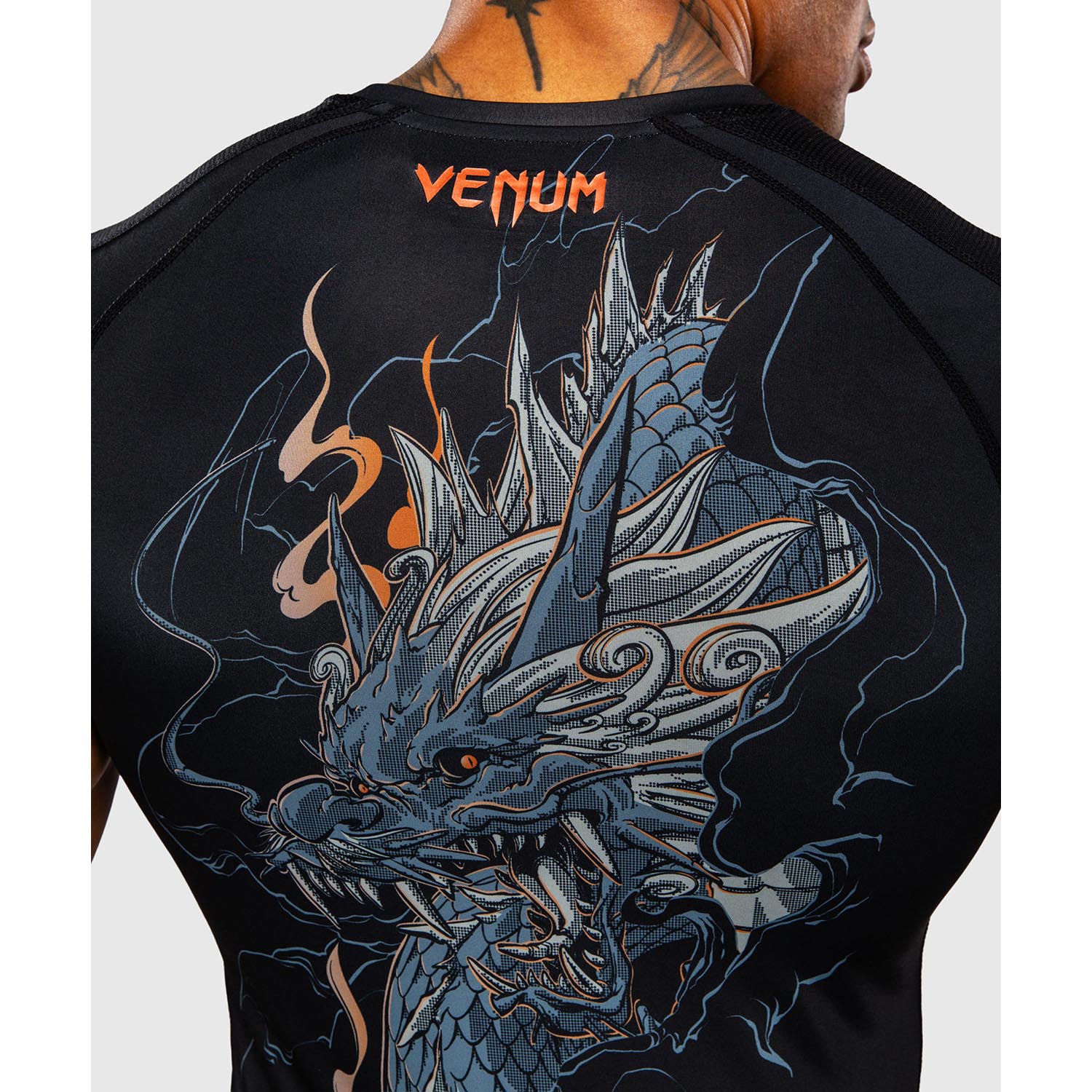 VENUM Rashguard, S/S, Thunder Dragon, black-gray, XXL